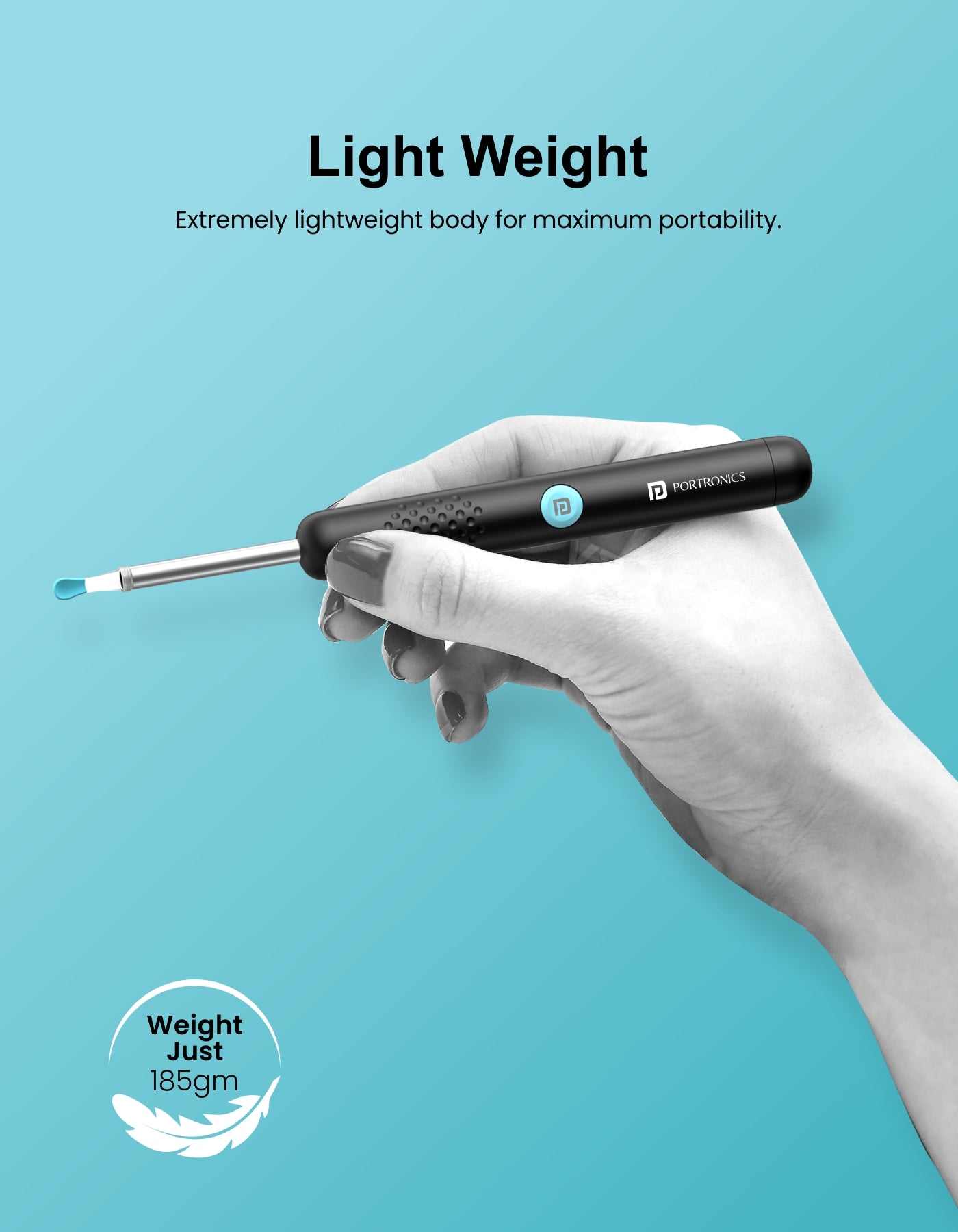 light weight self ear cleaning device