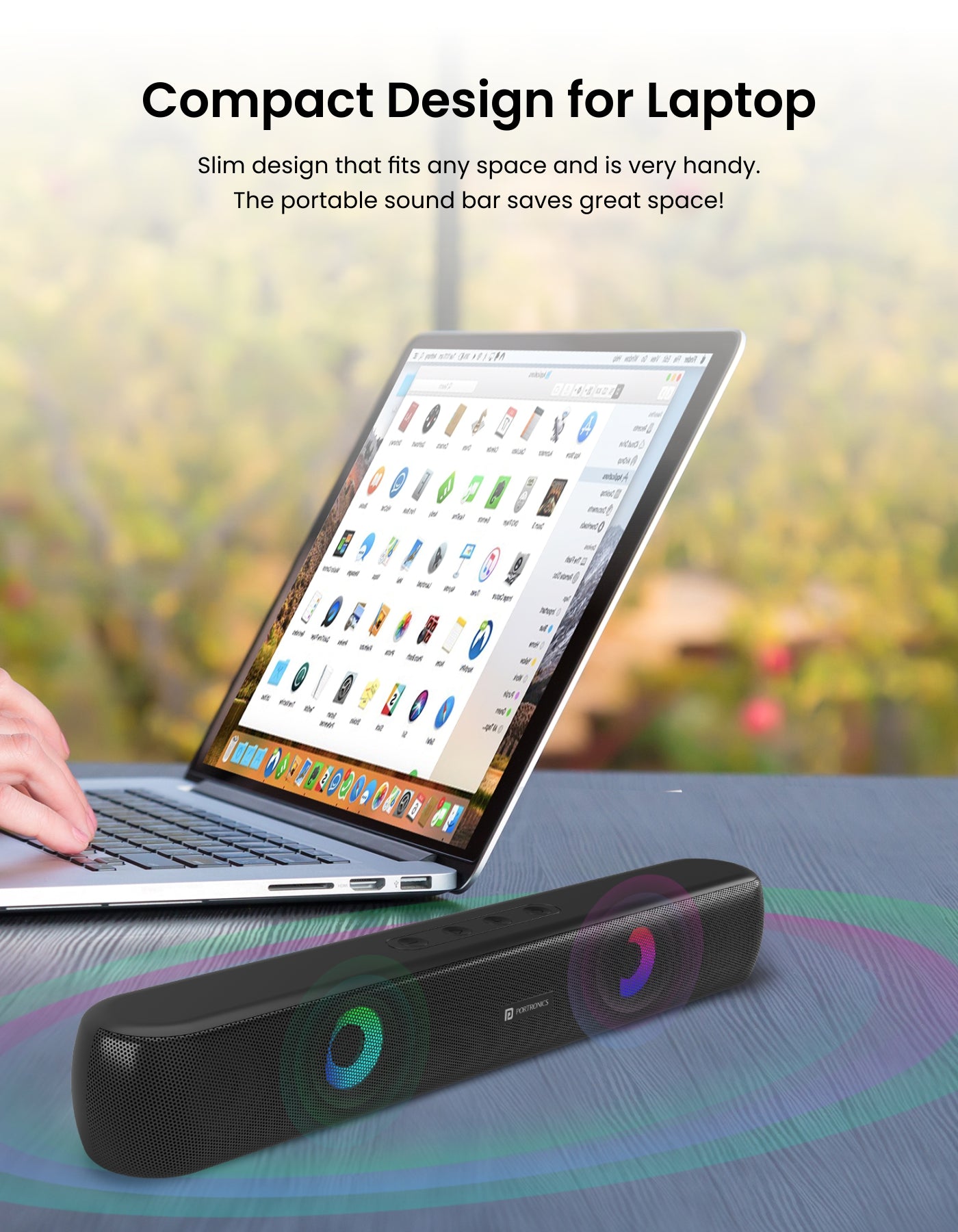 Portronics Decibel 21 Bluetooth Soundbar / compact and portable speaker