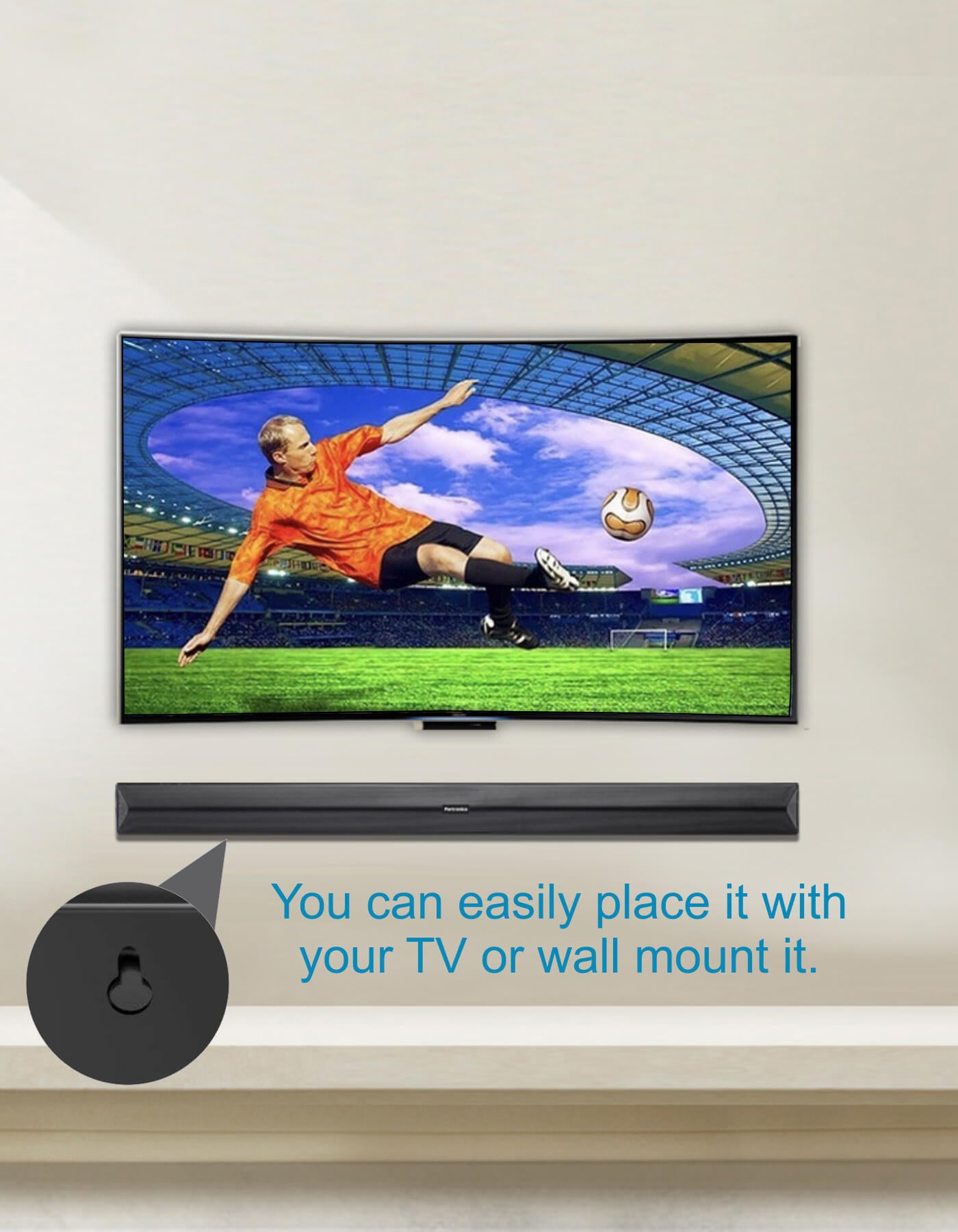 Portronics Sound Slick II: Wireless TV Sound Bar & Portable Sound Bar easy to hang on wall