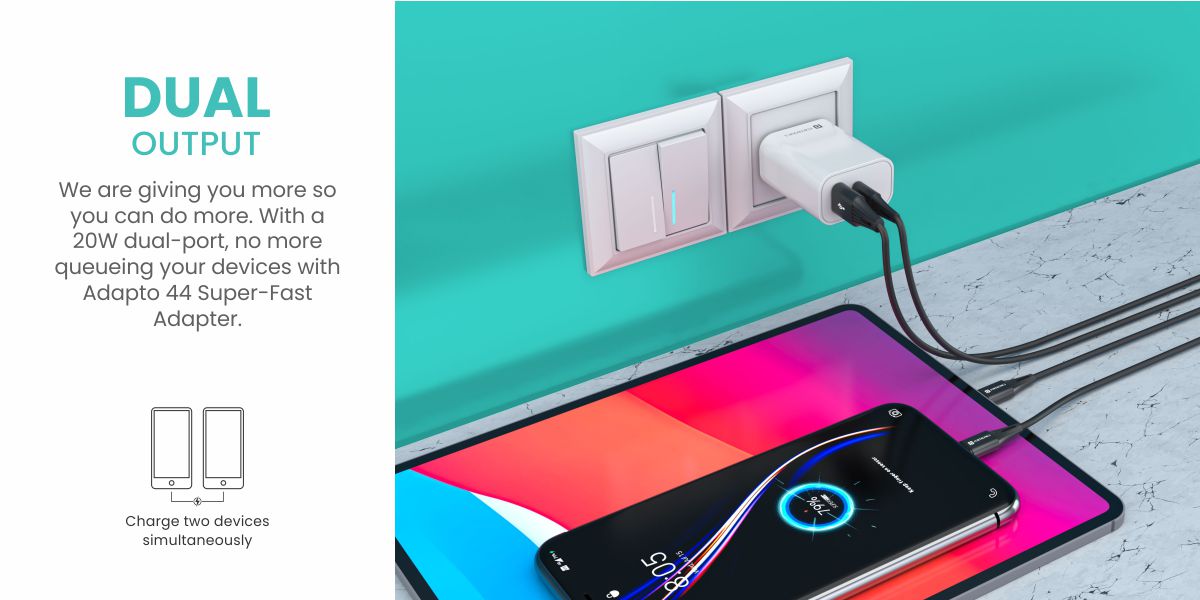 Portronics Adapto 44 Fast Charging 20W Mobile Charger