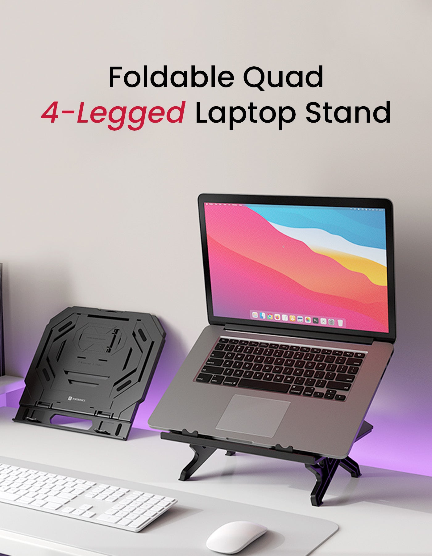 Portronics My Buddy Hexa 33: Portable & Adjustable Laptop/tablet Stand with 7 customize angle