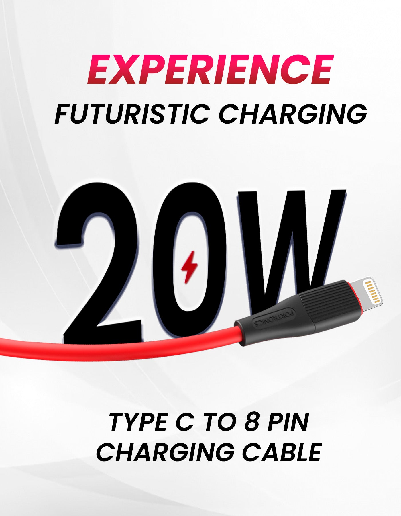 Portronics Konnect Spydr 31 3-in-one cable with micro USB, iOS, & Type C fast charging cable