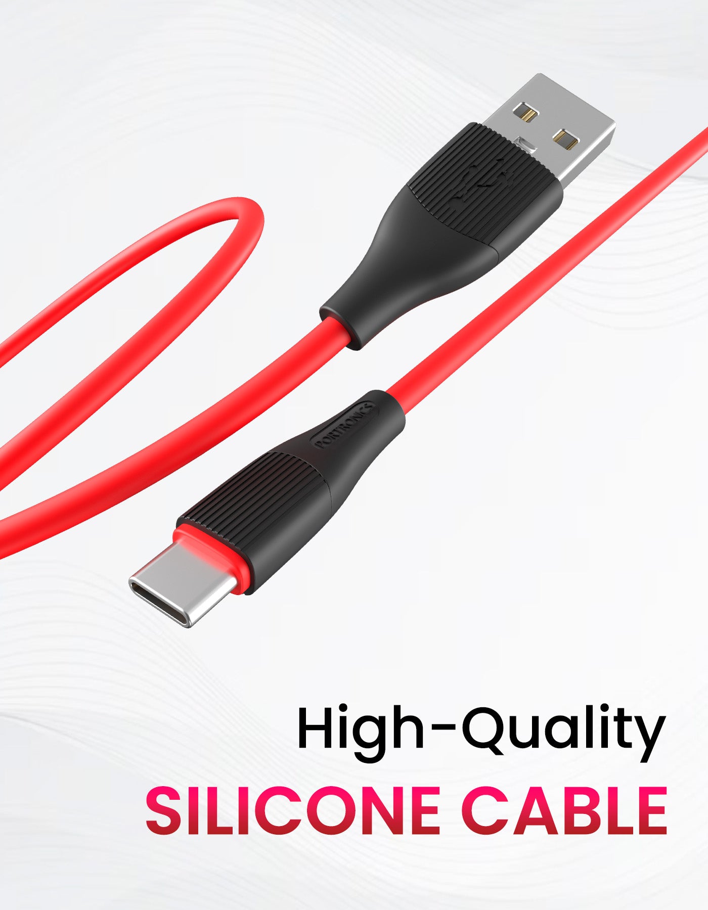 Portronics Konnect Spydr 31 3-in-one cable with micro USB, iOS, & Type C