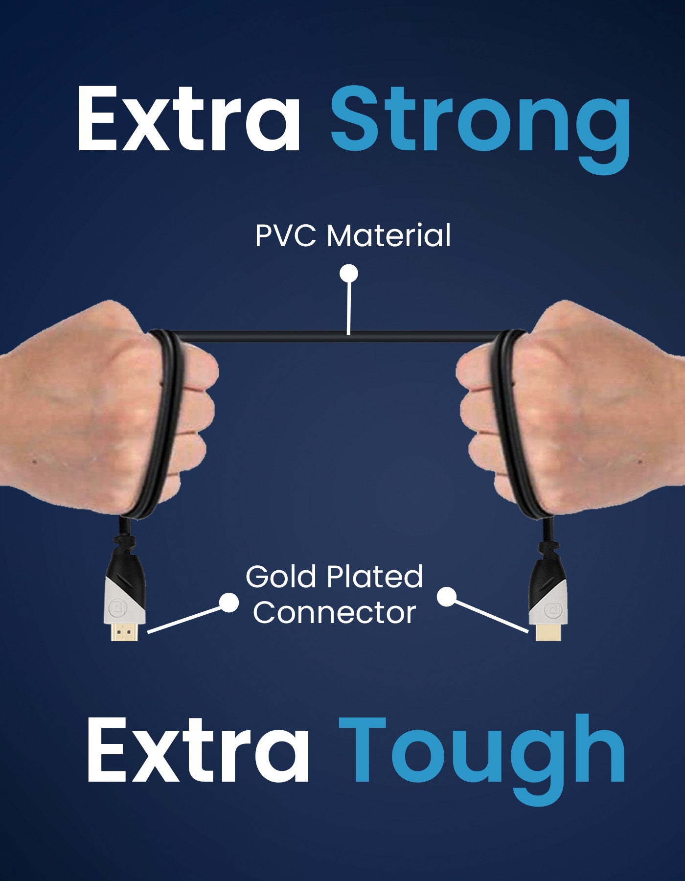 Portronics Konnect Sync- male to male HDMI to HDMI cable support EARC/ARC