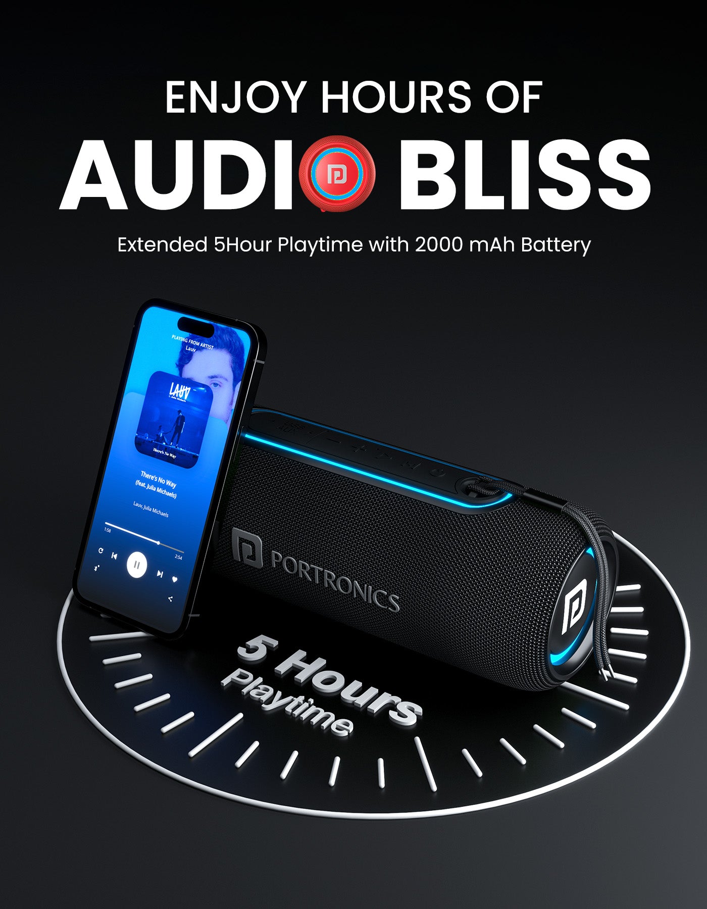 Portronics Resound 2 TWS Bluetooth Speaker for non-stop music