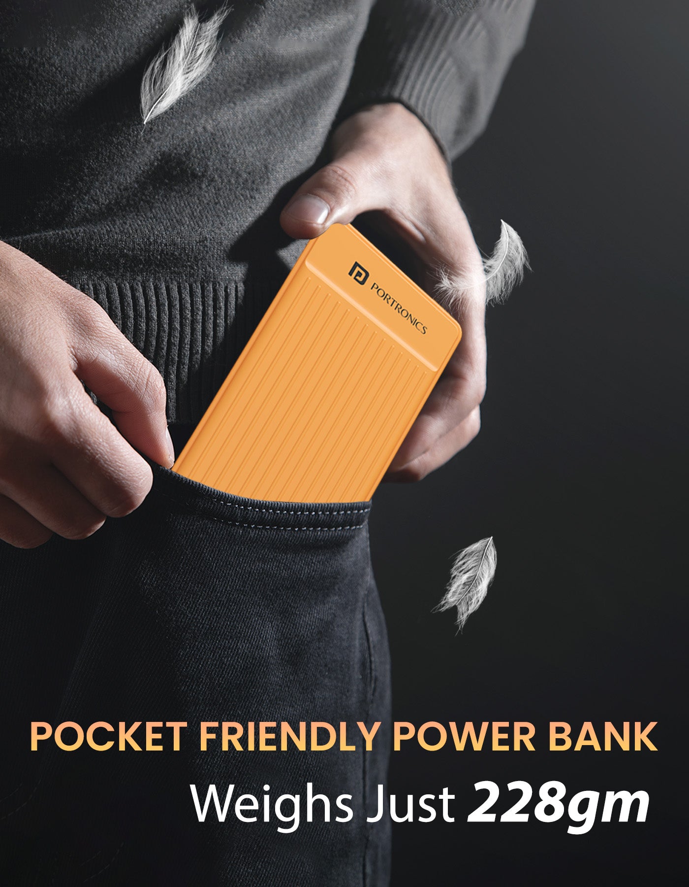 Portronics Lexcell B 10000mah slimmest Power bank for student