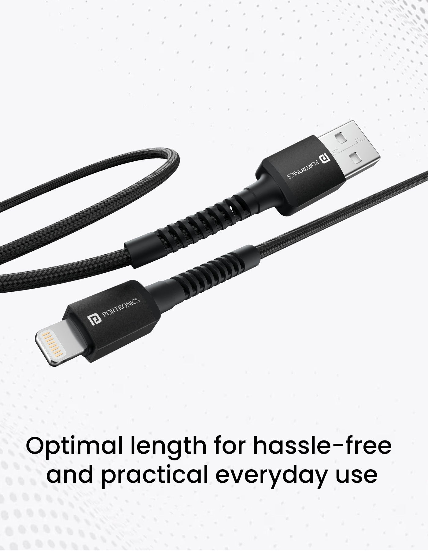 Portronics Konnect B Micro USB Nylon Quick Charging Cable Fast data transfer