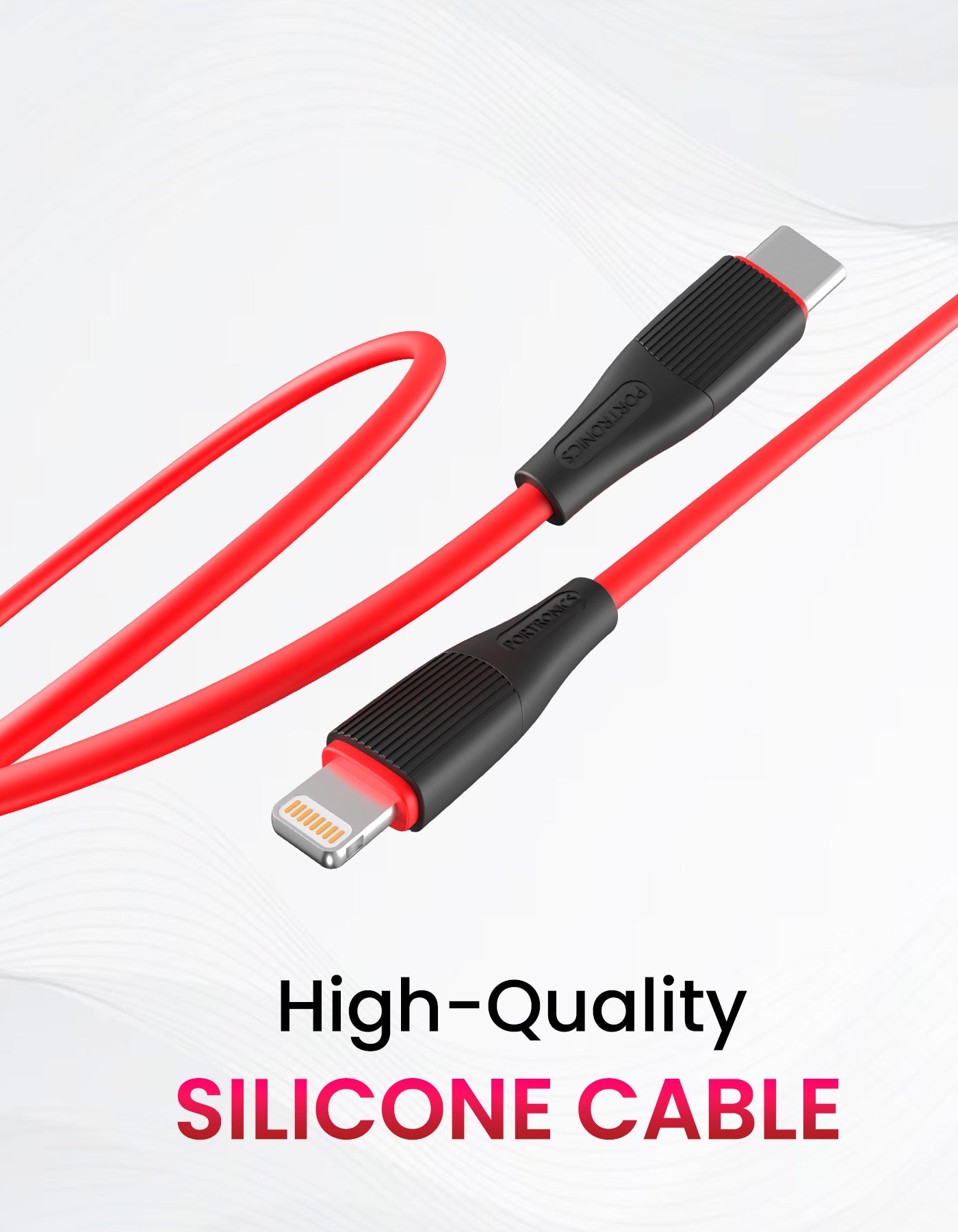 Portronics Konnect Spydr 31 3-in-one cable with micro USB, iOS, & Type C universal compatible