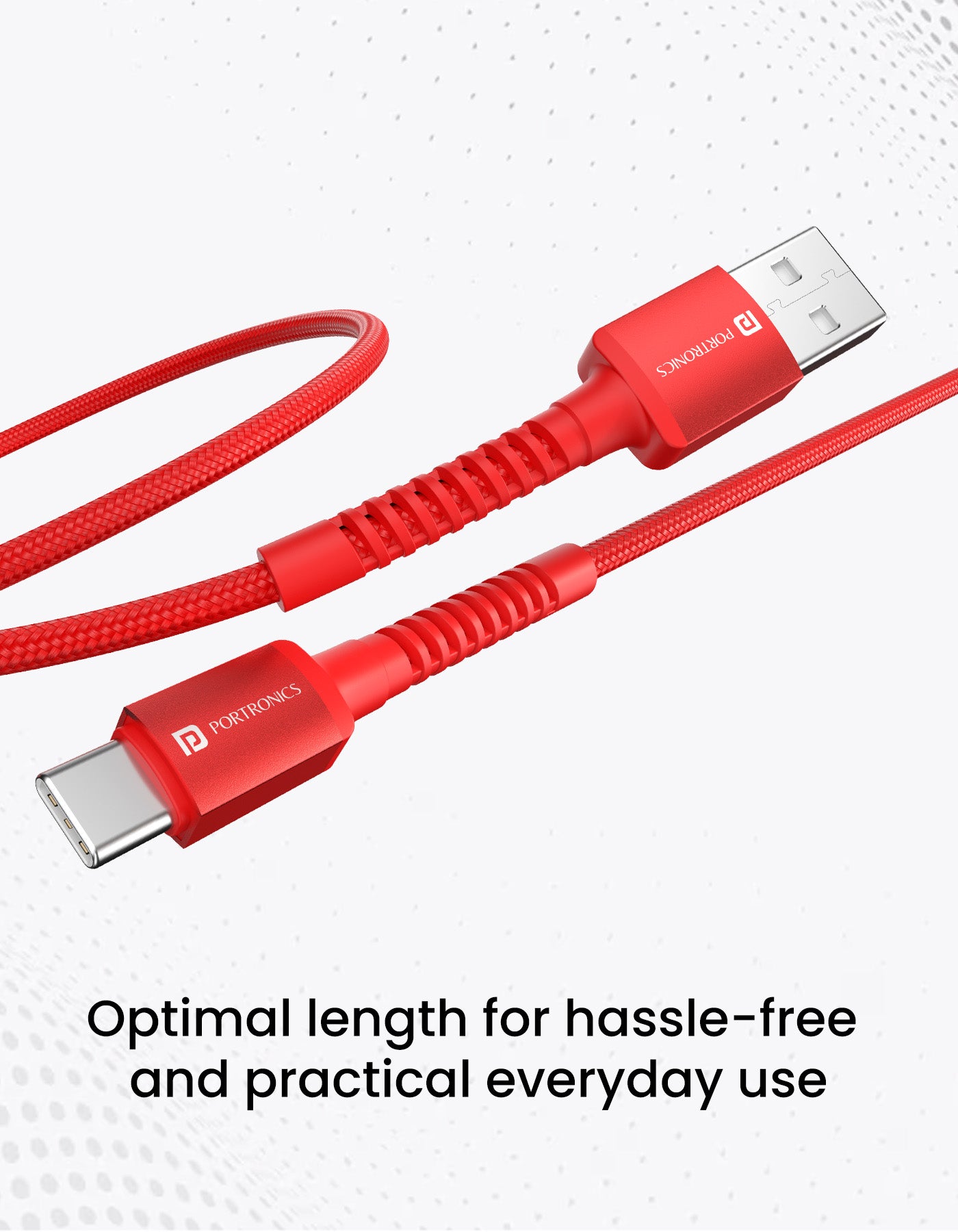 Portronics Konnect X - 6A USB to Type C cable |type c charging cable with compatibility for type c devices