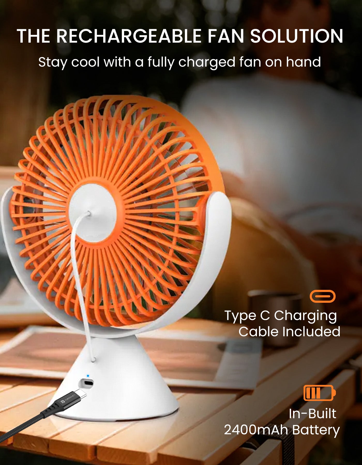 Portronics Aero Brezeee portable fan for your every need| Mini table fan| Portable rechargeable fan
