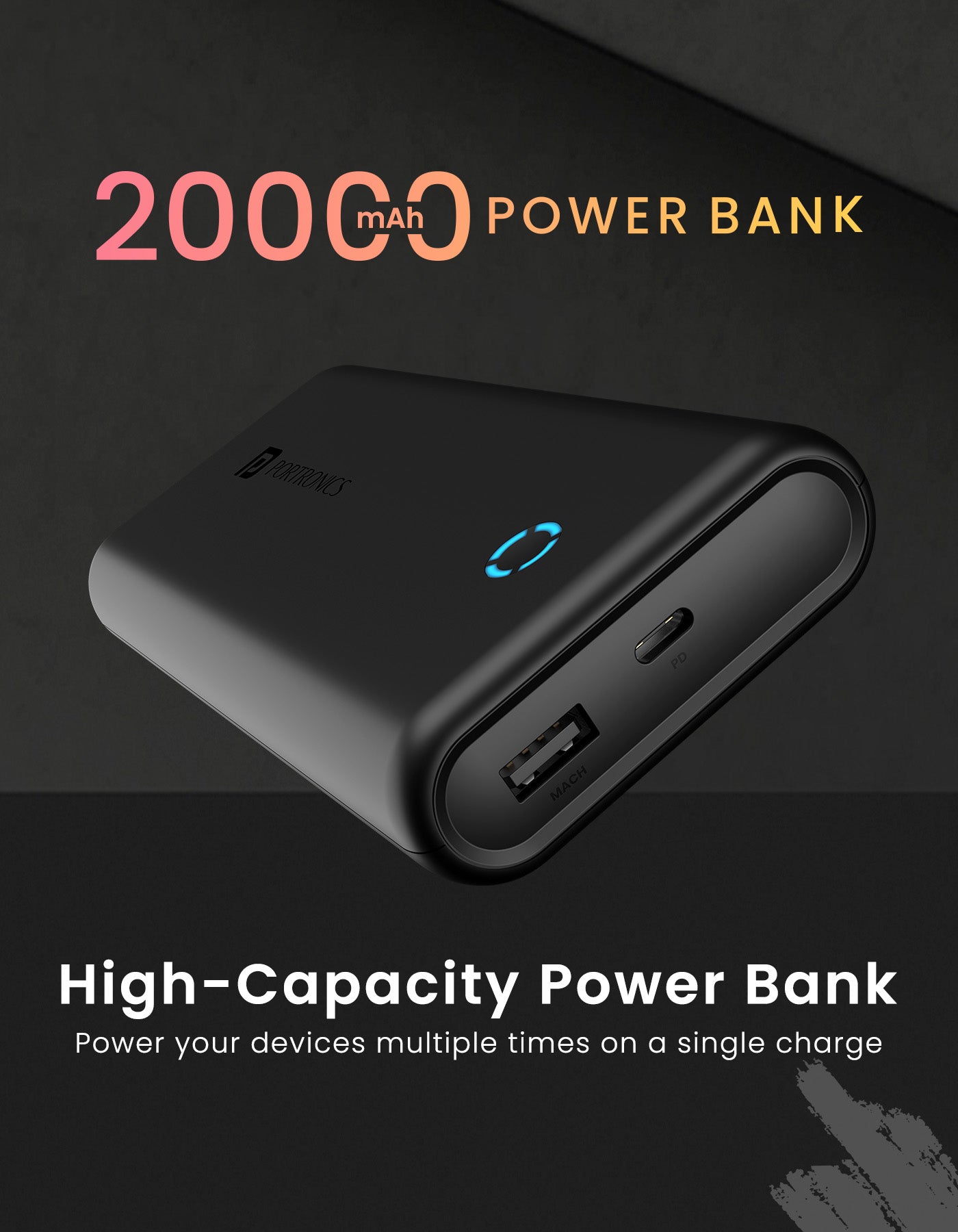 Portronics PowerPod 20K 20000mah power bank| power bank under 2000