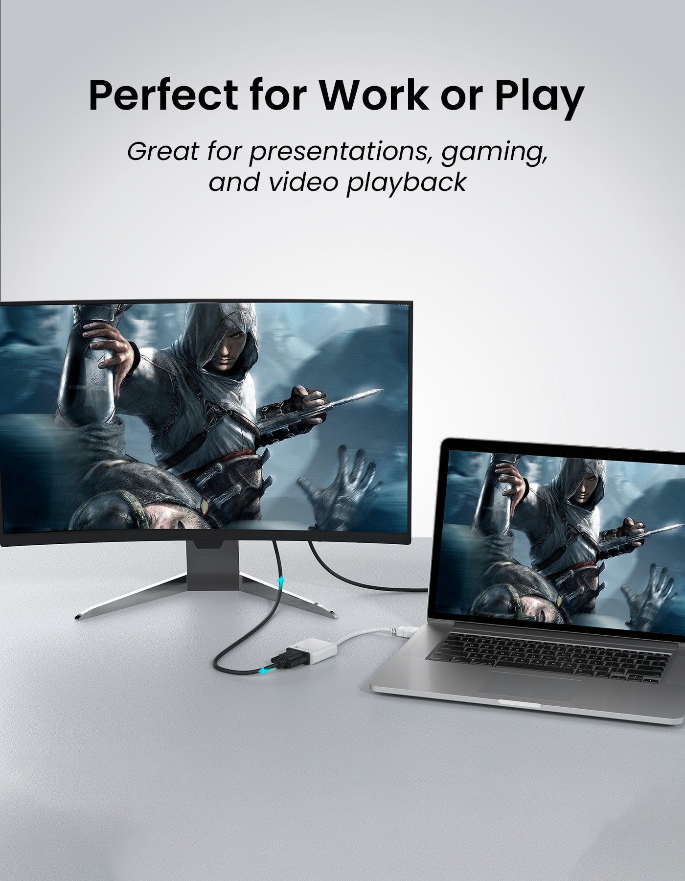 Portronics DigiBridge best HDMI to VGA adapter for gaming and working professional