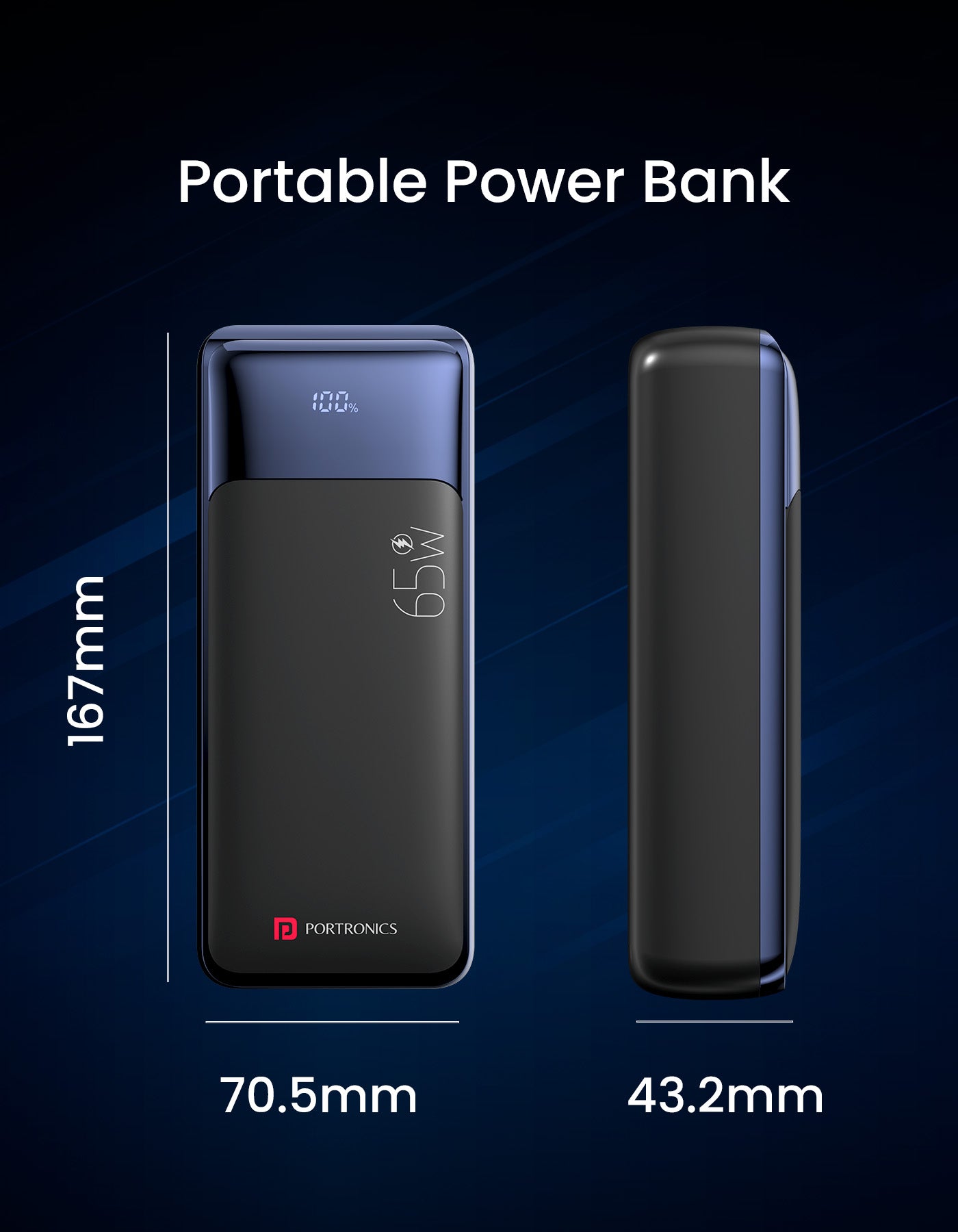 Portronics Ampbox 27K 27000mah 65w portable power bank