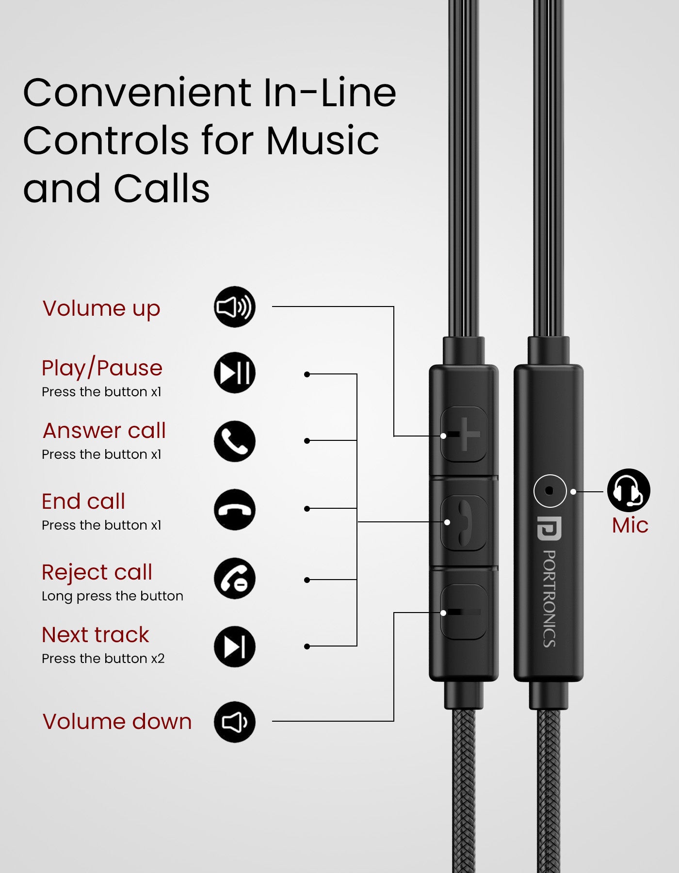 compatible across C type devices earphone portonics