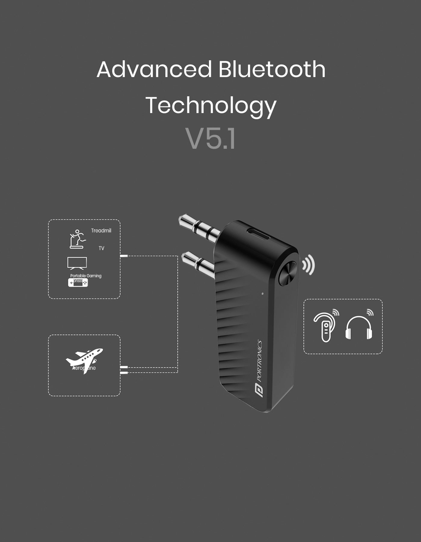 Buy Portronics Auto16 Bluetooth Transmitter All in one Audio Connector