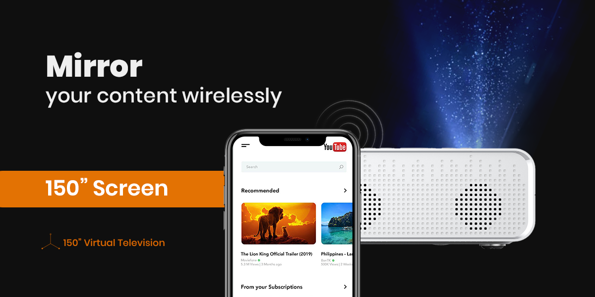 portronics BEEM 200 Plus mini projector connect wirelessly| smart projector