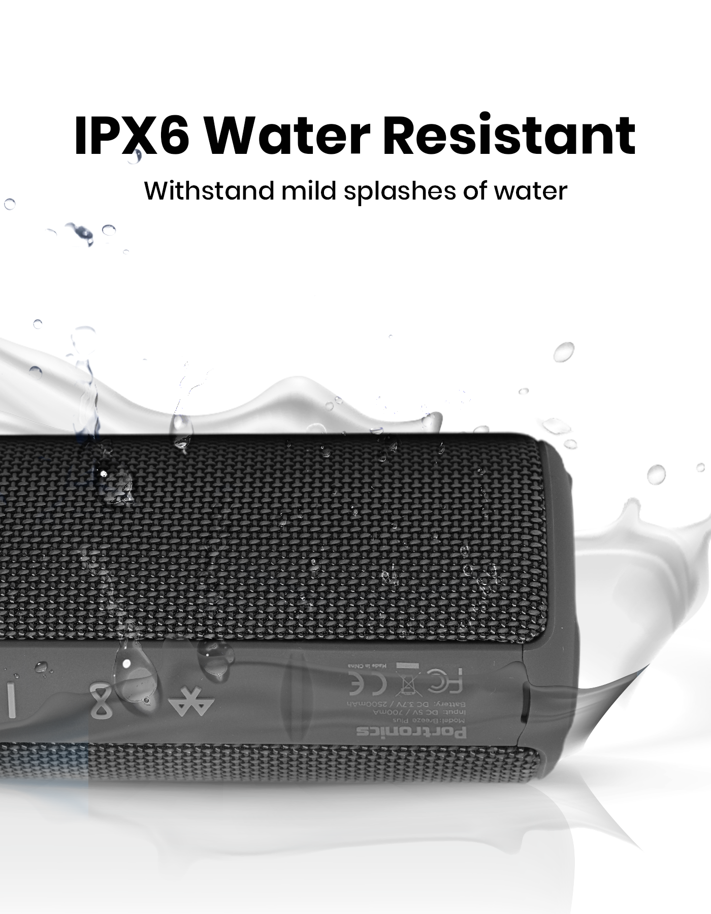 Portronics Breeze Plus True Portable Wireless speaker with AUX and water proof