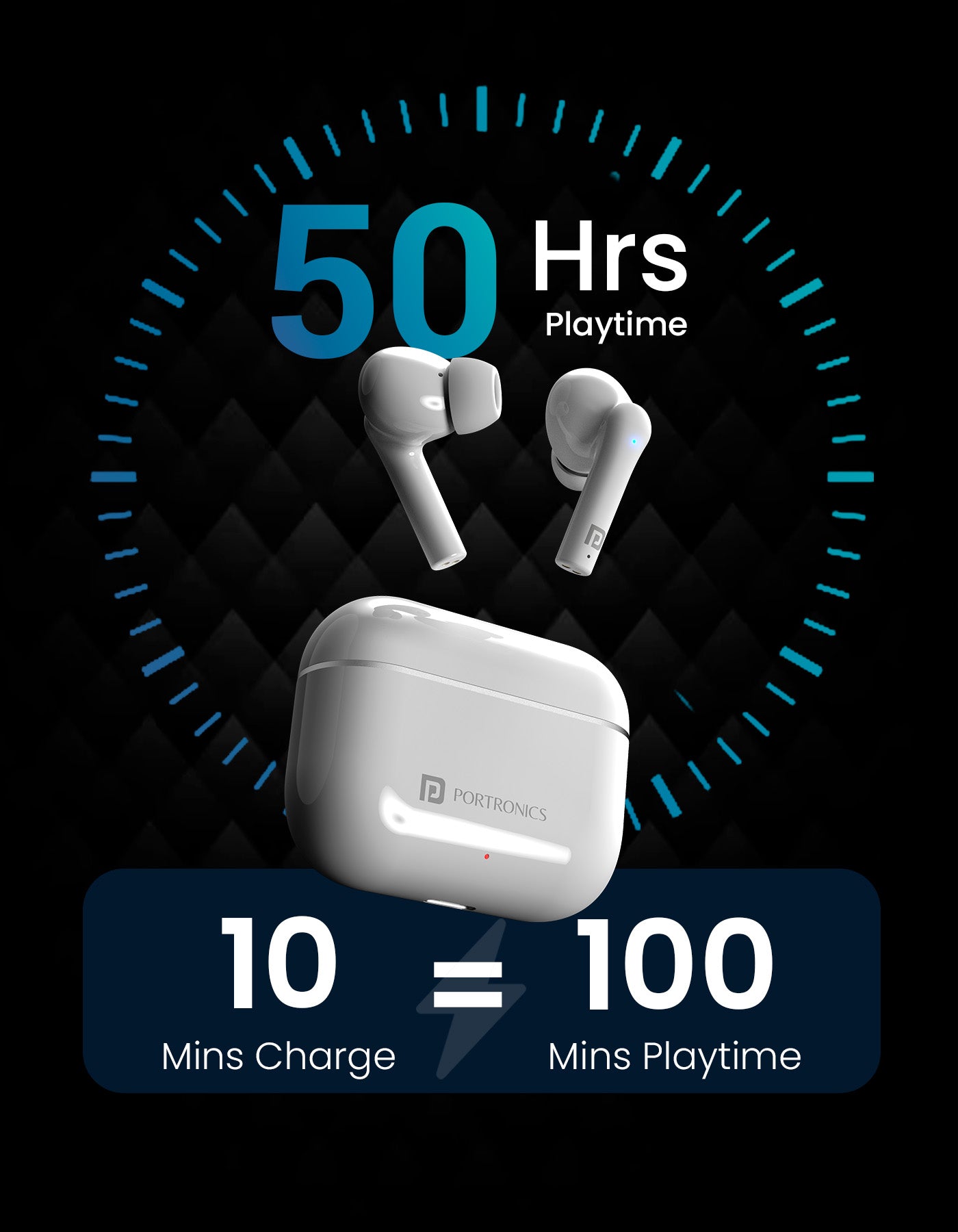 Portronics Harmonics Twins S6 TWS wireless earbuds ENC enable