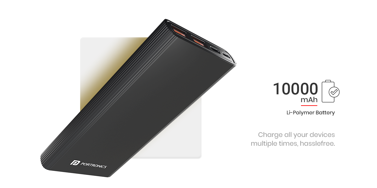 Buy Portronics Power M 10K Best Power bank 10000 mAh Portable Charger