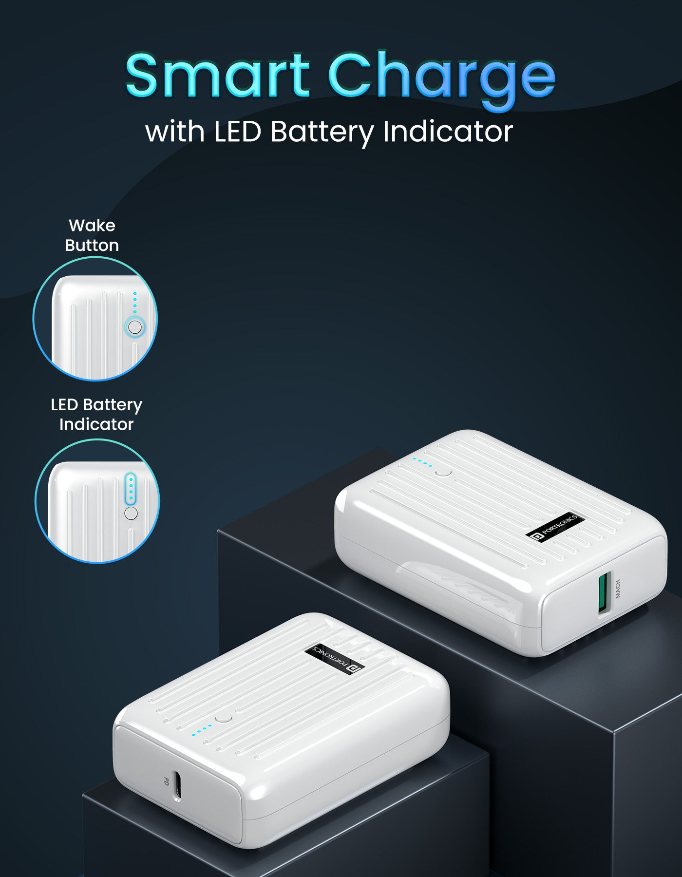 Portronics luxcell 10k 10000mah Power bank can charge 2 devices at a time