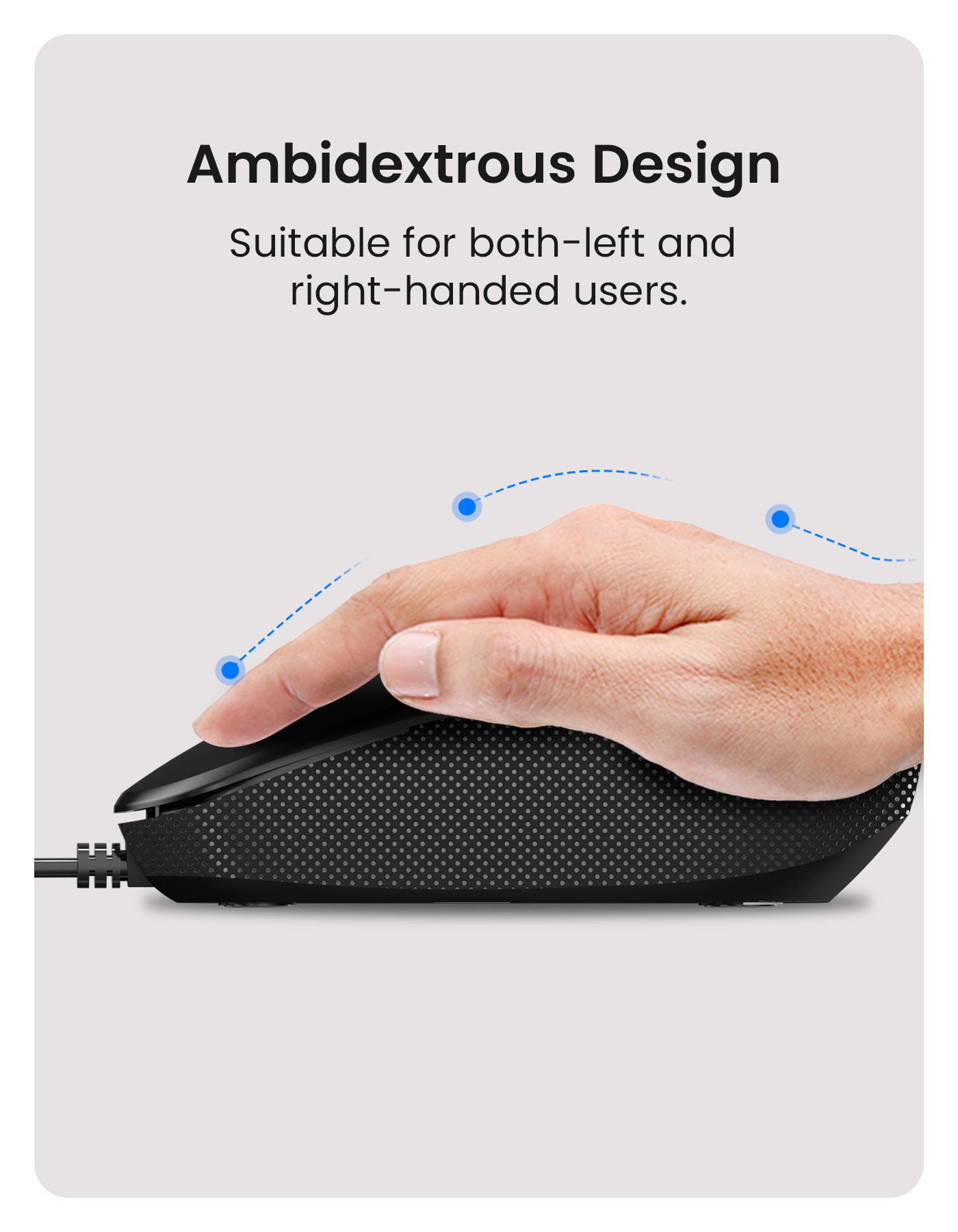 PortronicsToad 102 wired mouse with responsive 1600 DPI more click smooth performance