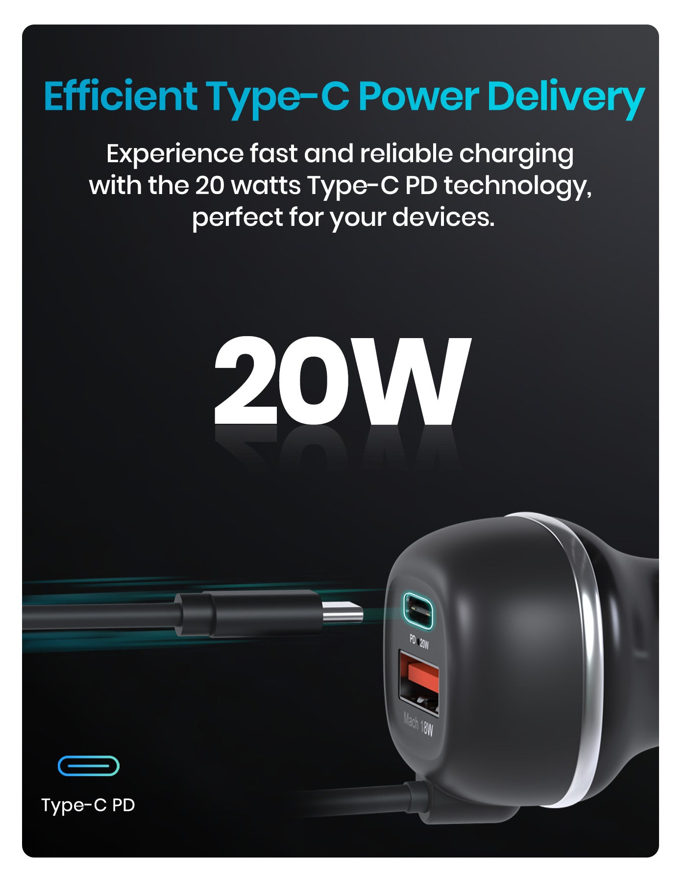 Portronics Car Power 1C car charger with triple port usb hub| best car accessories| car charger for all your devices