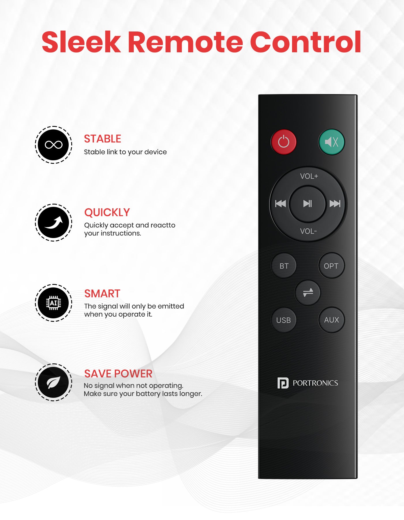 Portronics Pure Sound Pro X 80w soundbar with subwoofer comes with remote control