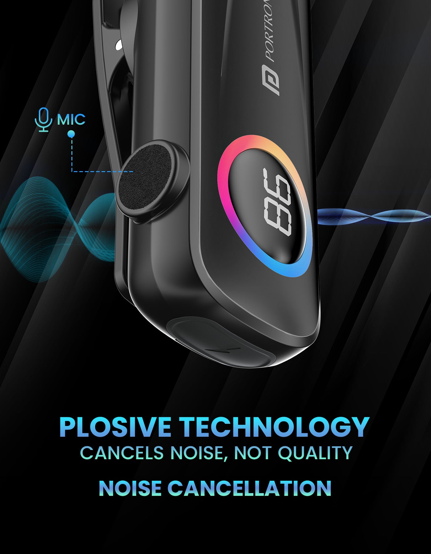 Portronics Harmonics Klip5 bluetooth handsfree wireless| bluetooth headset come with Noise cancellations