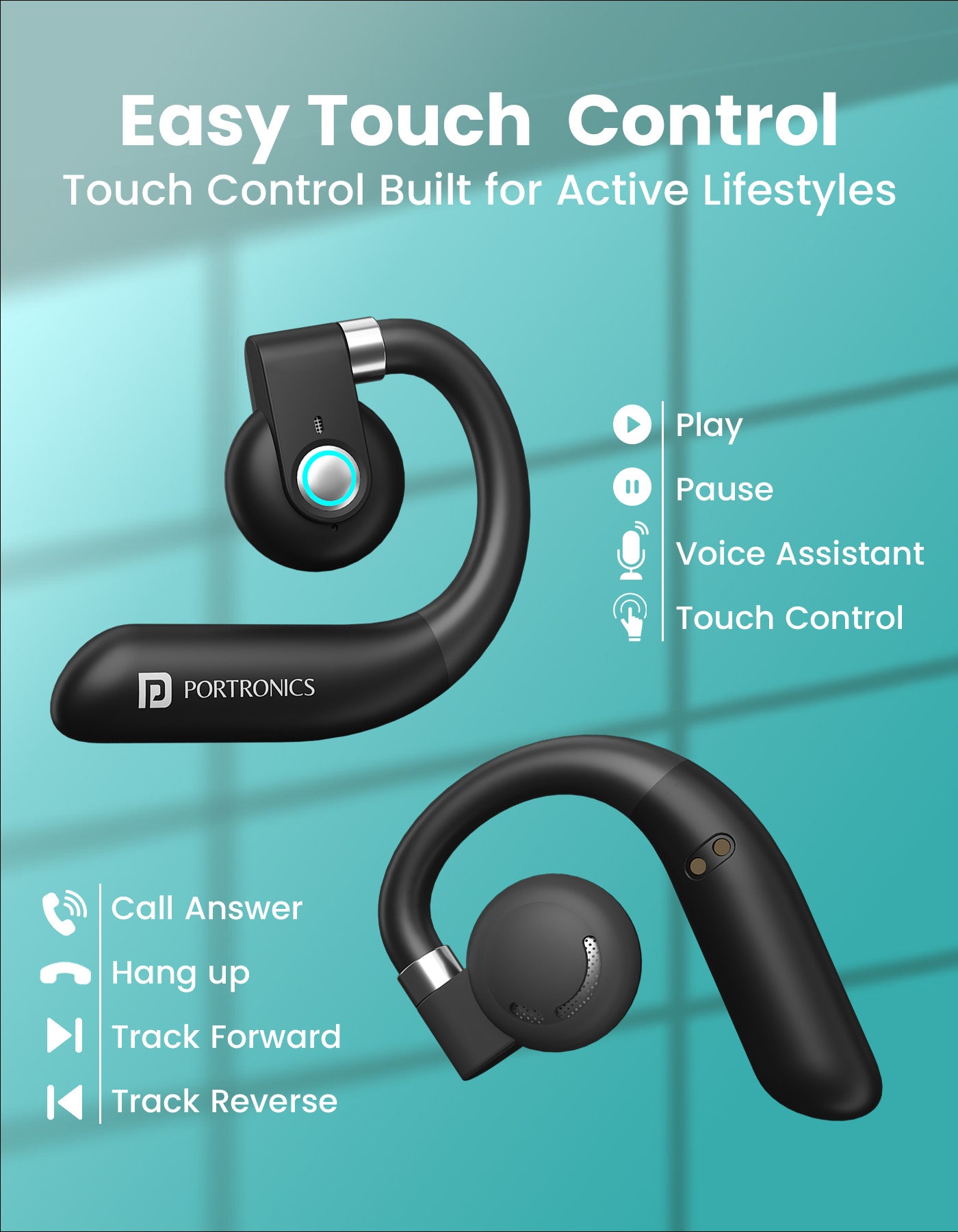Portronics Harmonics Twins S14 wireless bluetooth earbuds has dual mode for music and gaming.