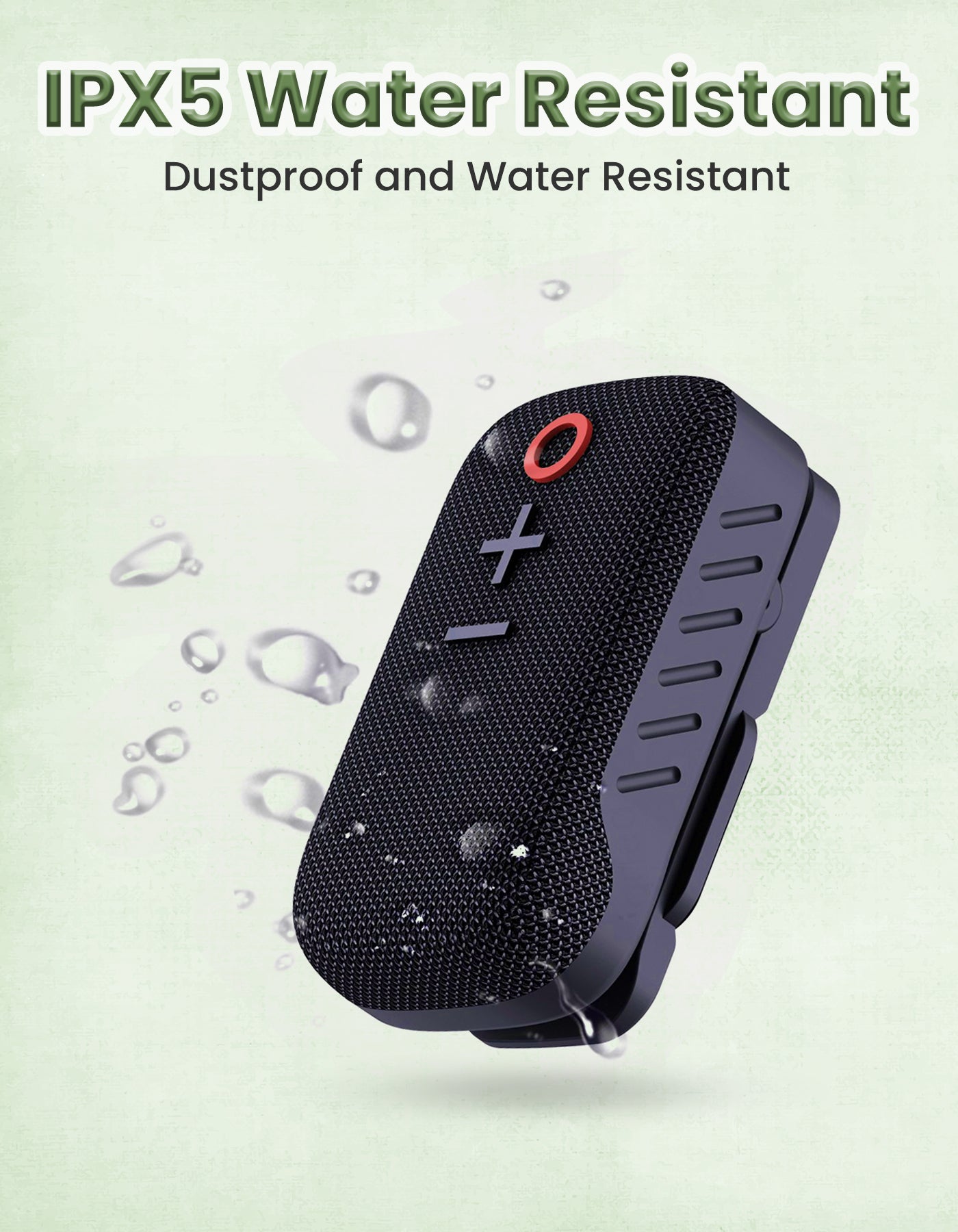 Portronics talk three 2w wearable wireless speaker is dustproof and water resistant