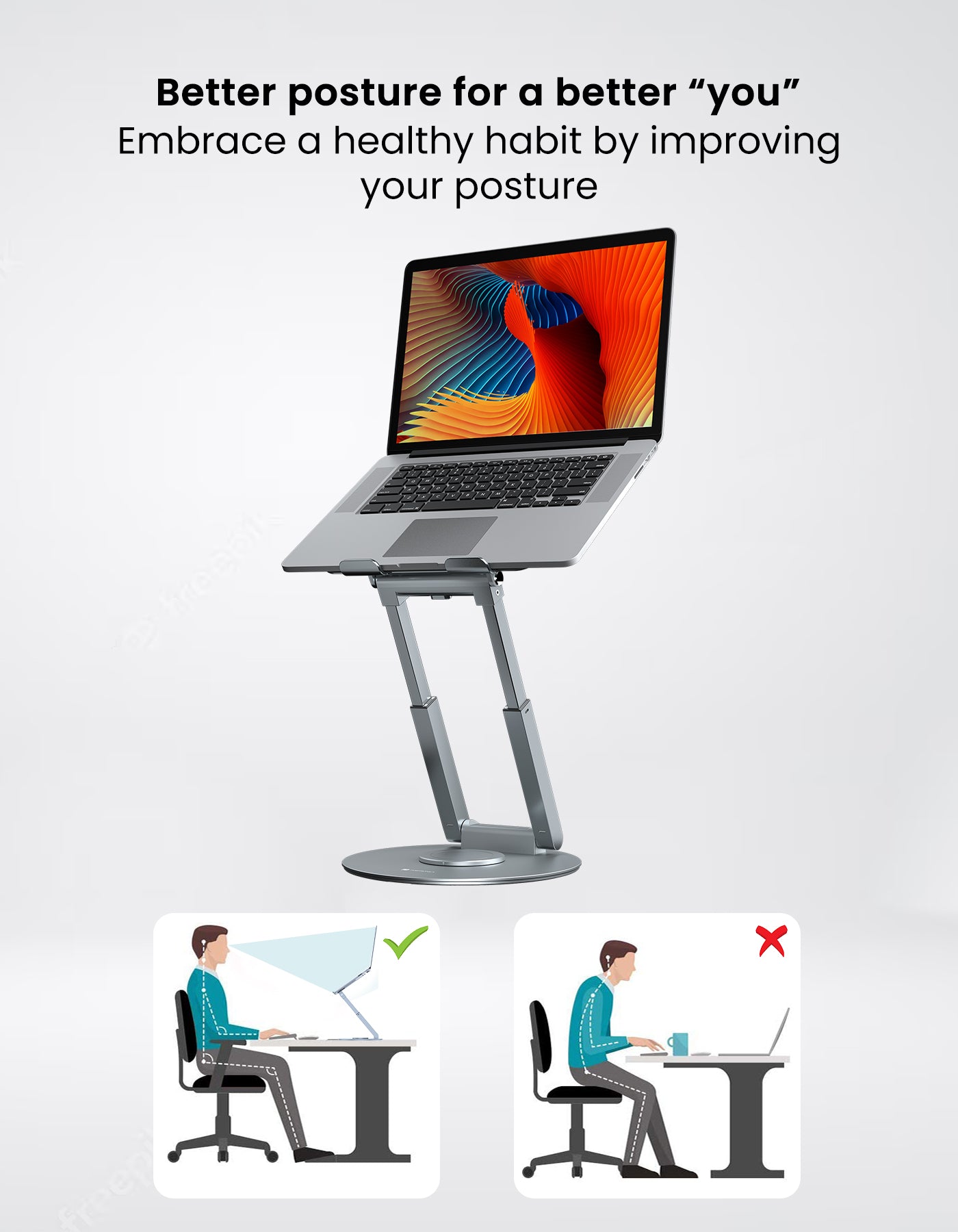 laptop stand for better posture from portronics