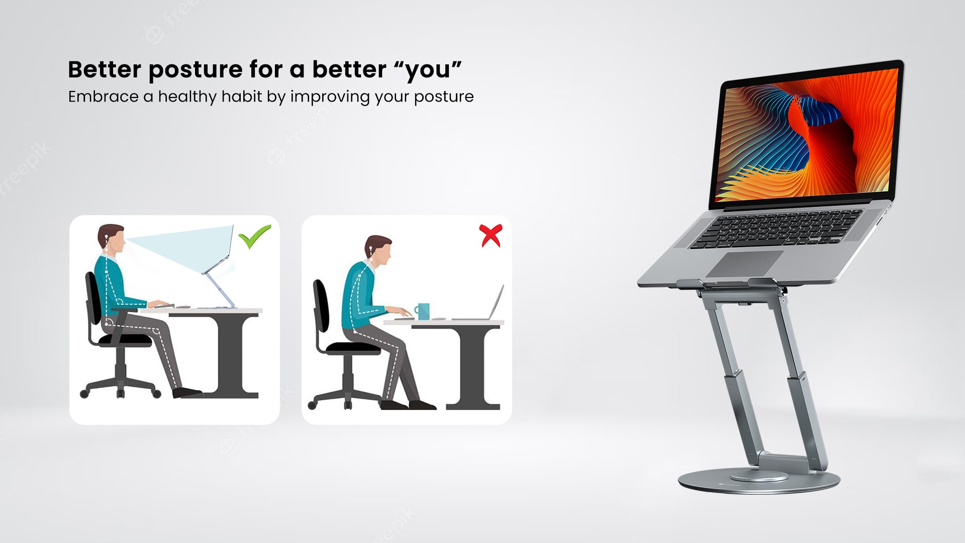 better posture laptop stand from portronics