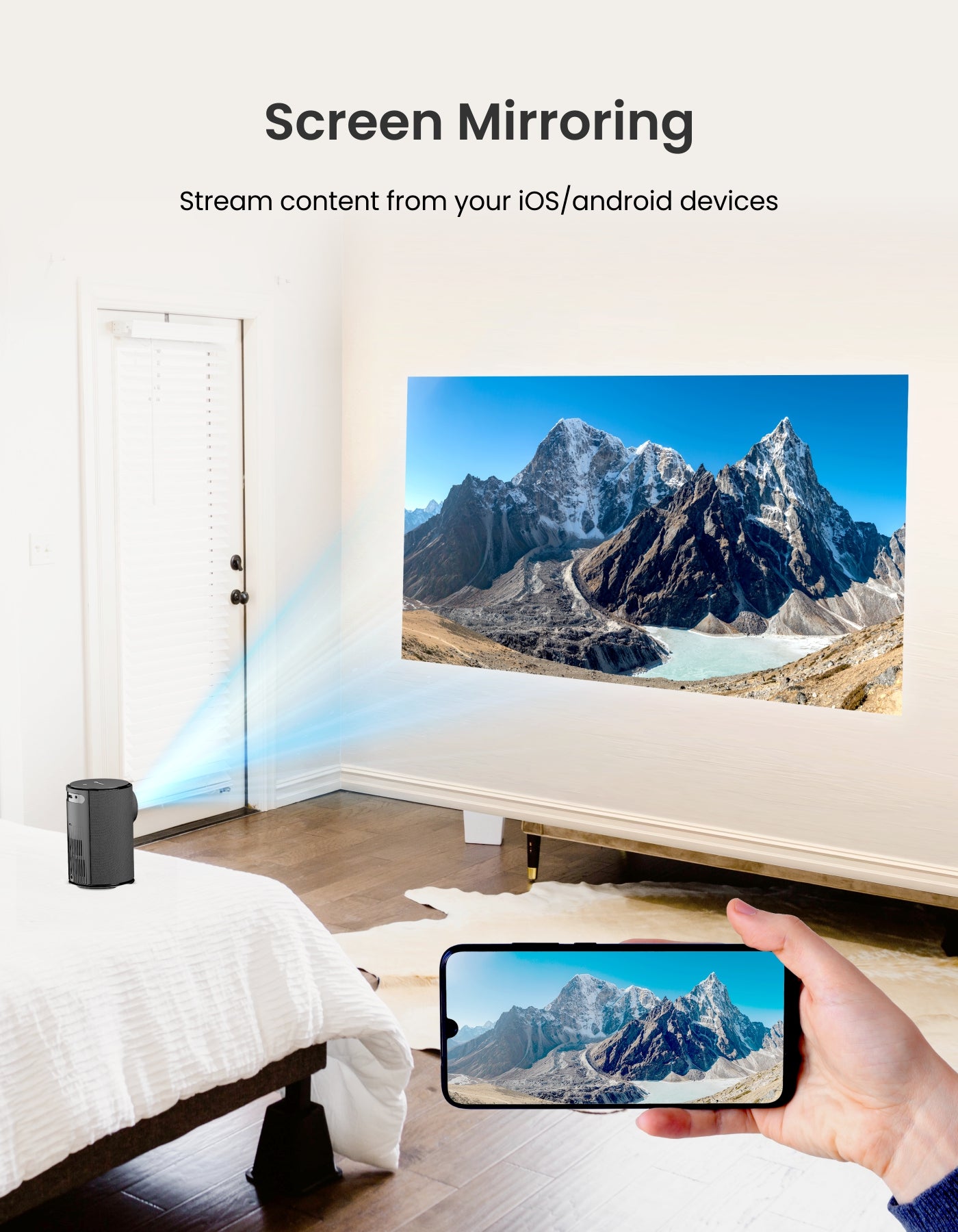 Portronics Beem 410 Wifi Bluetooth projector at affordable rate| portable projector with screen mirroring