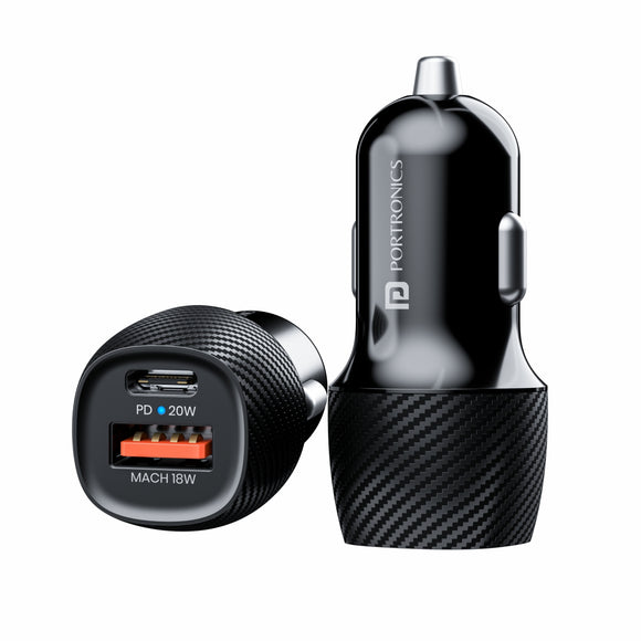 Buy Portronics Auto 15 Wireless Car Audio Connector and Fast Charger