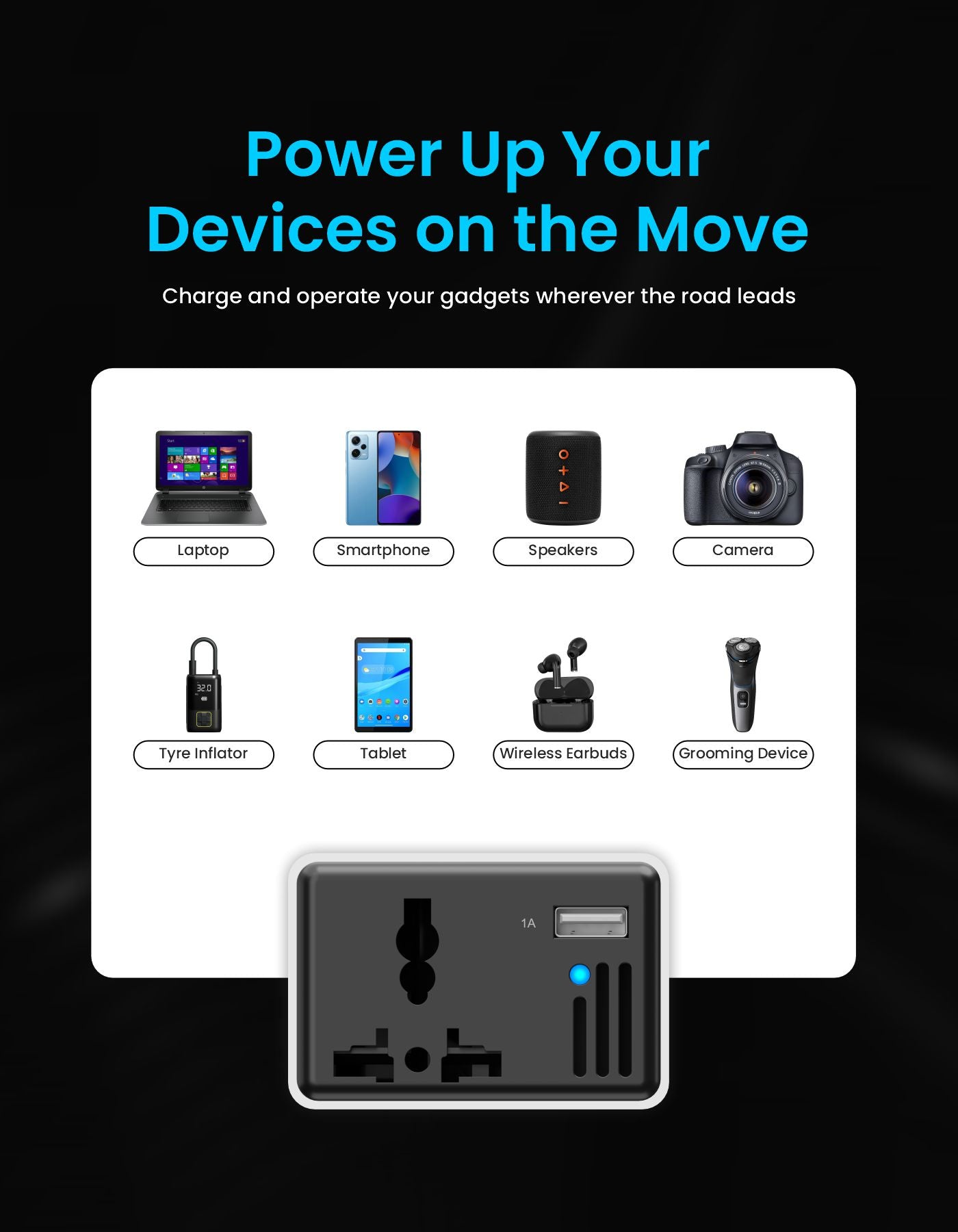 Portronics Car Power 11 car charger with 3 USB ports Designed with an inbuilt smart protection chip to prevent issues