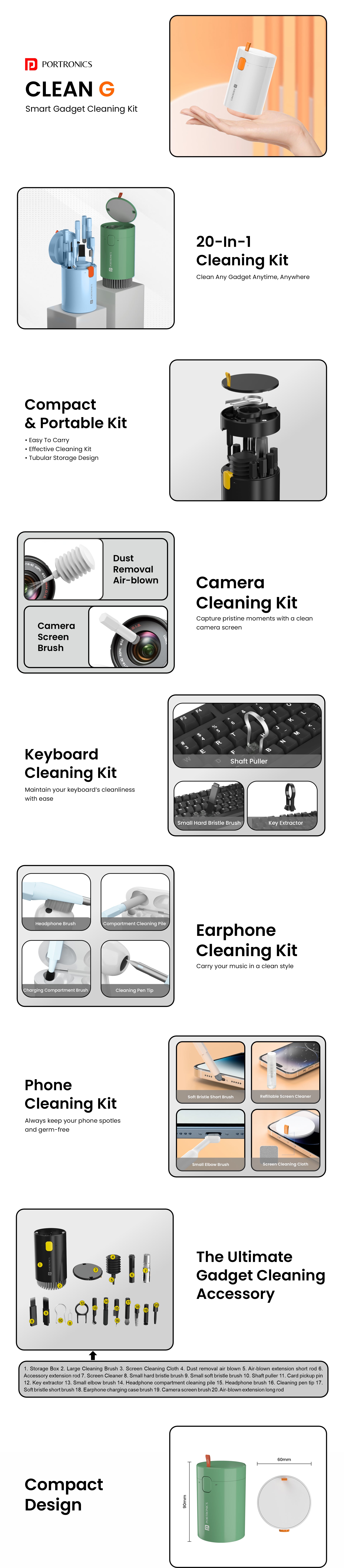 smart cleaner kit from portronics clean G