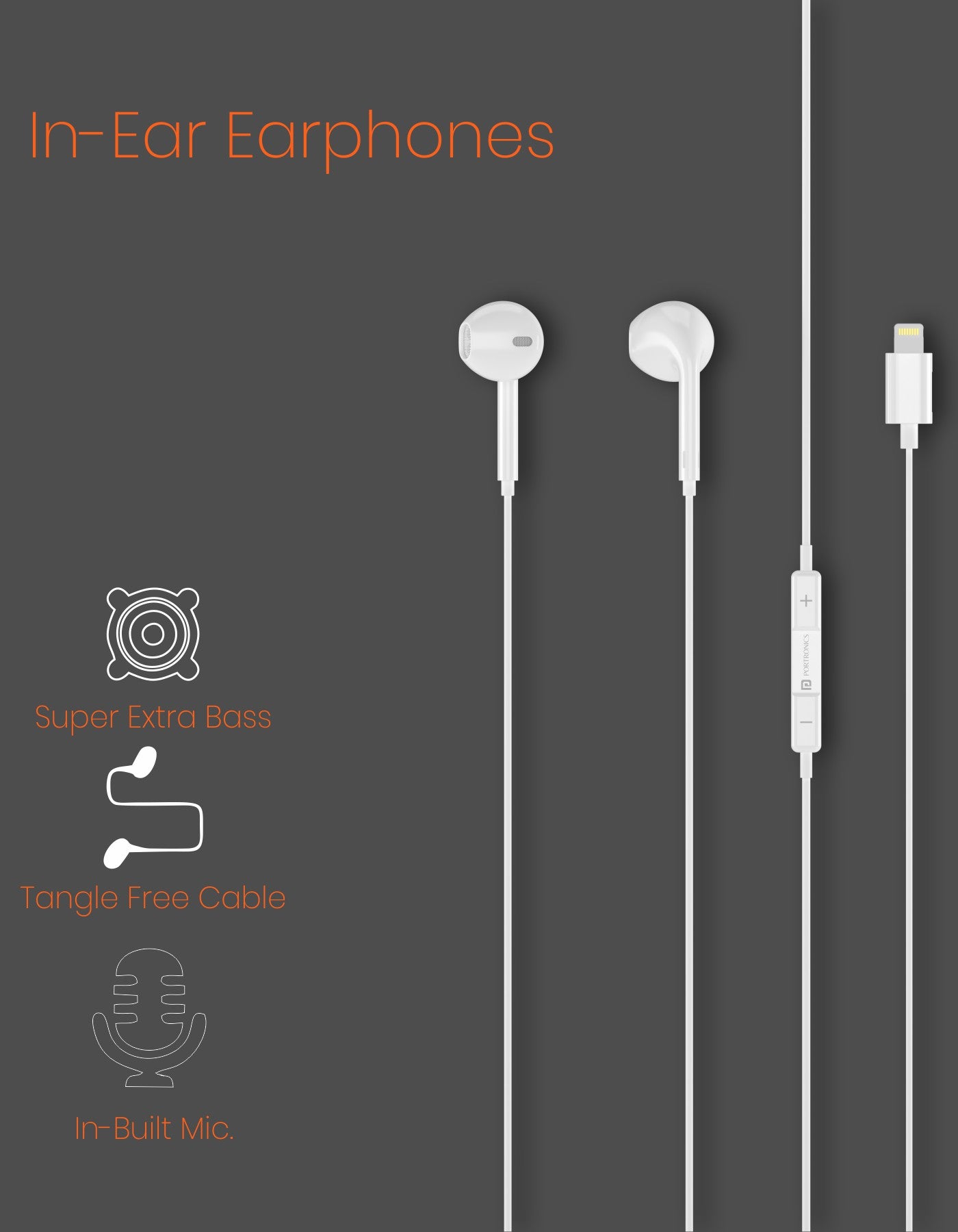 Portronics Conch 40: Wired Earphones