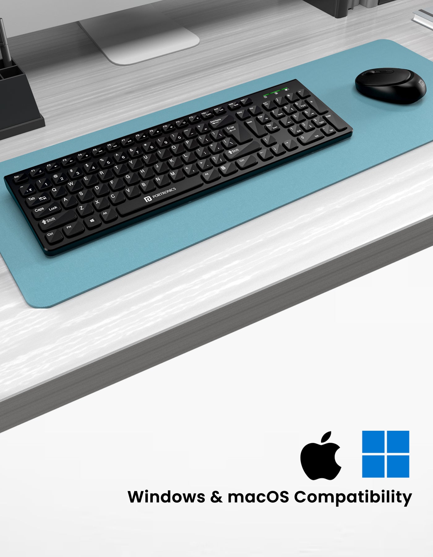 Portronics Key7 Multimedia Wireless Keyboard and  Mouse price is 1049 easy to carry