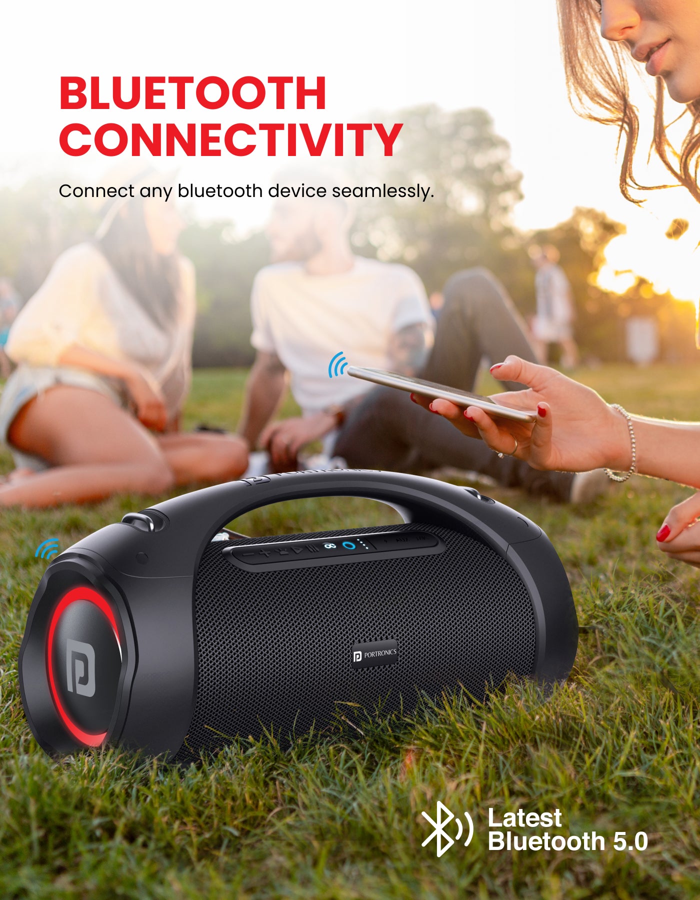 Connect any bluetooth device seamlessly by portronics dash 12