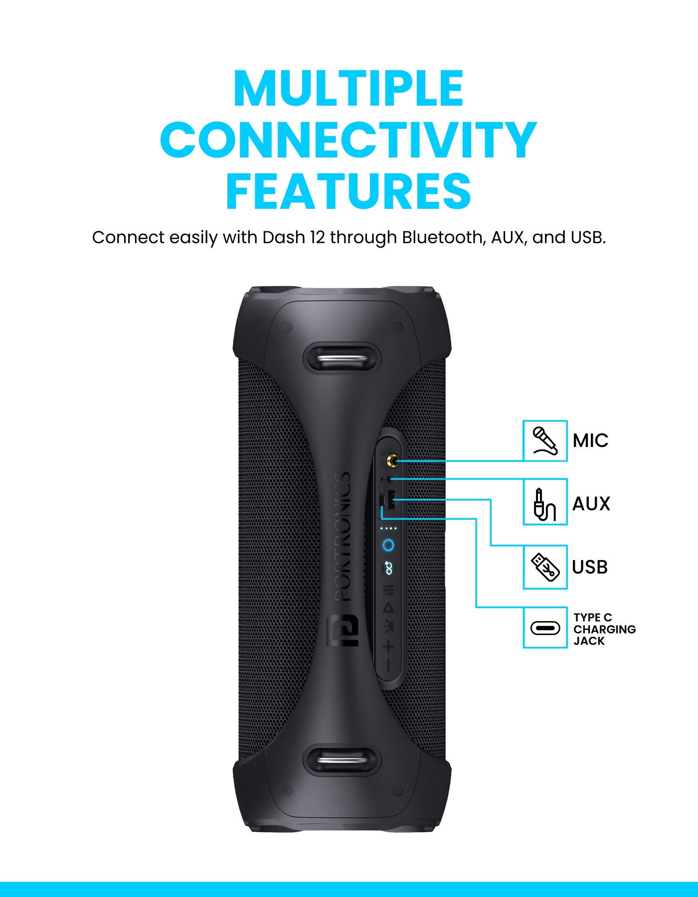 portronics grab 12 portable bluetooth speaker