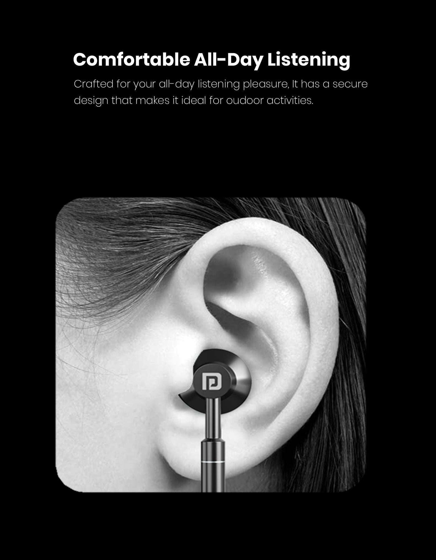 Ear 1 Stylish Wired Earphones commortable