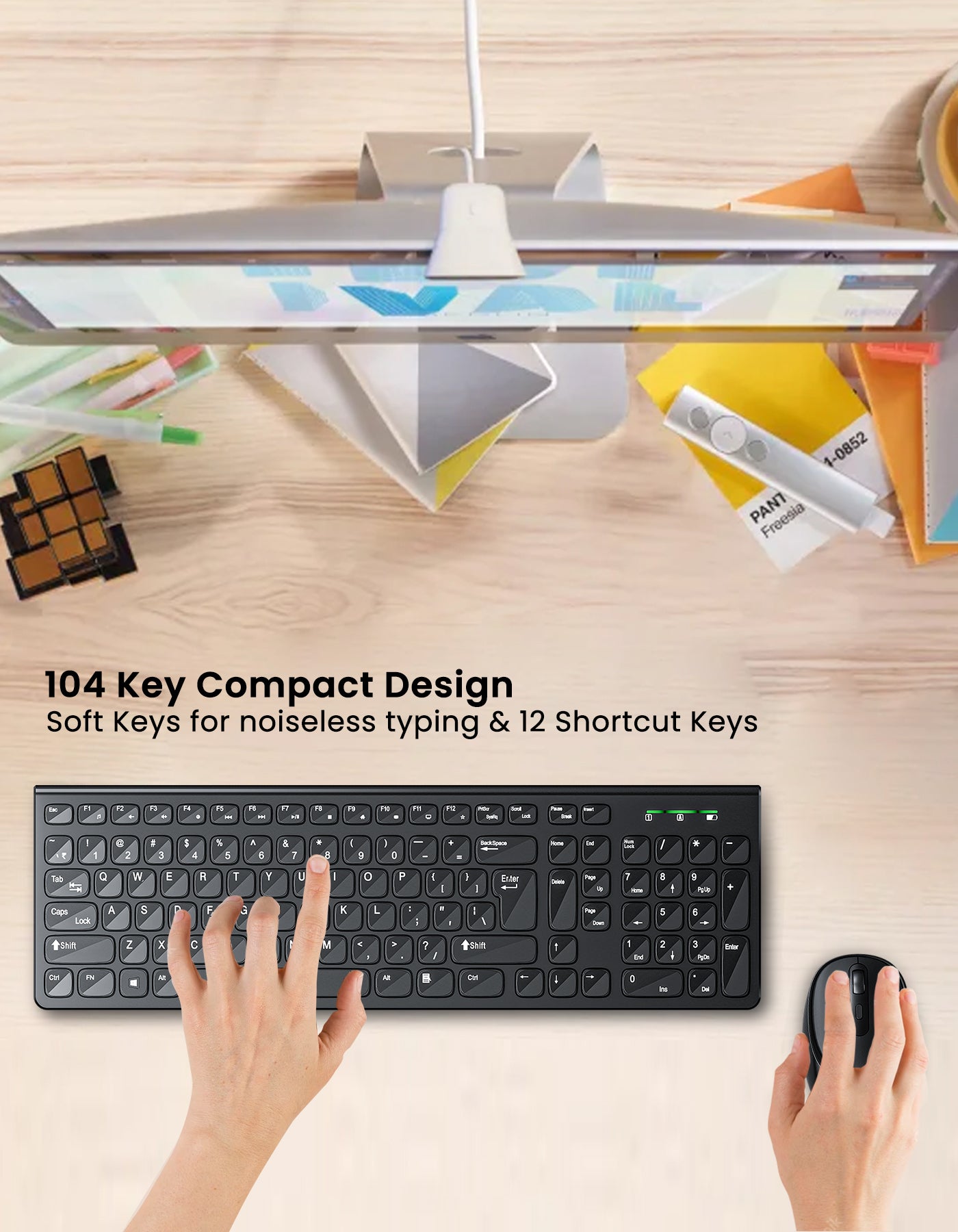 Portronics Key7  Multimedia Wireless Keyboard and  Mouse Combo