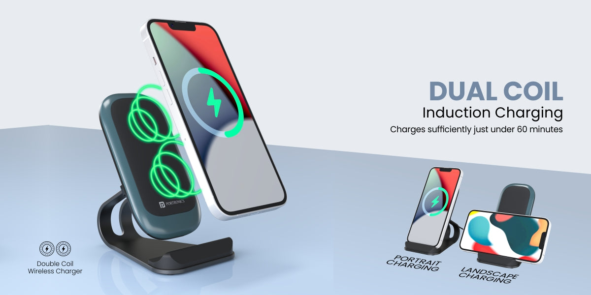 Portronics Freedom 15 Double Coil 15W Wireless Charger