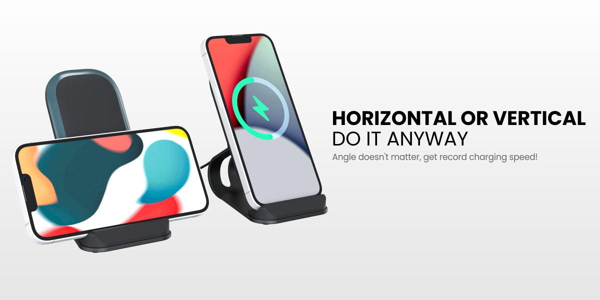 Portronics Freedom 15 Double Coil 15W Wireless Charger charge horizontal and vertical both