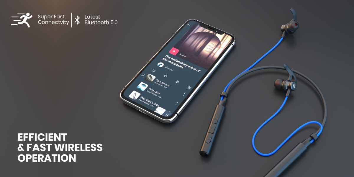 Portronics Harmonics 222 Wireless Bluetooth Headphones/Neckbands fast connectivity