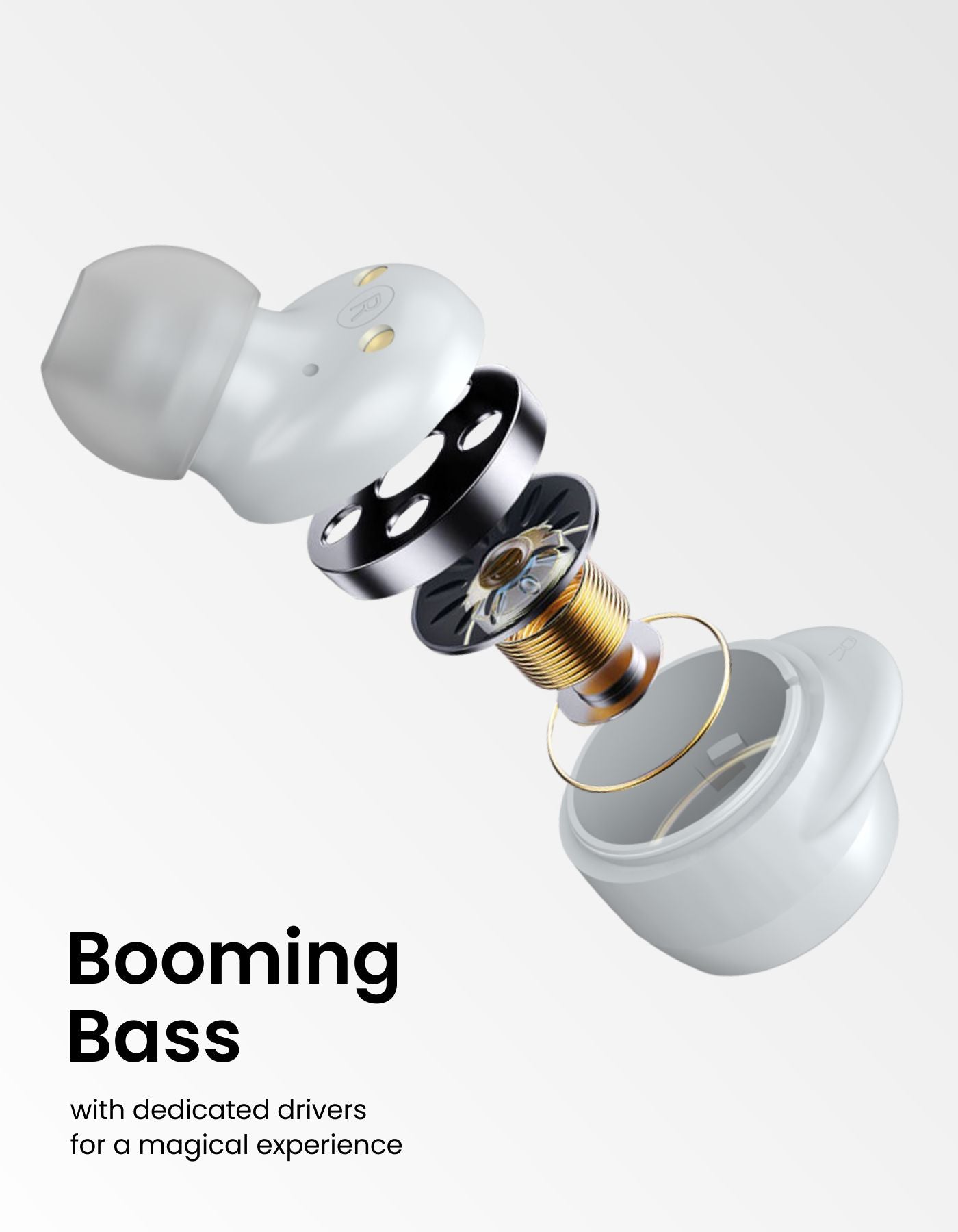 Booming bass wireless earbuds from portronics at best price