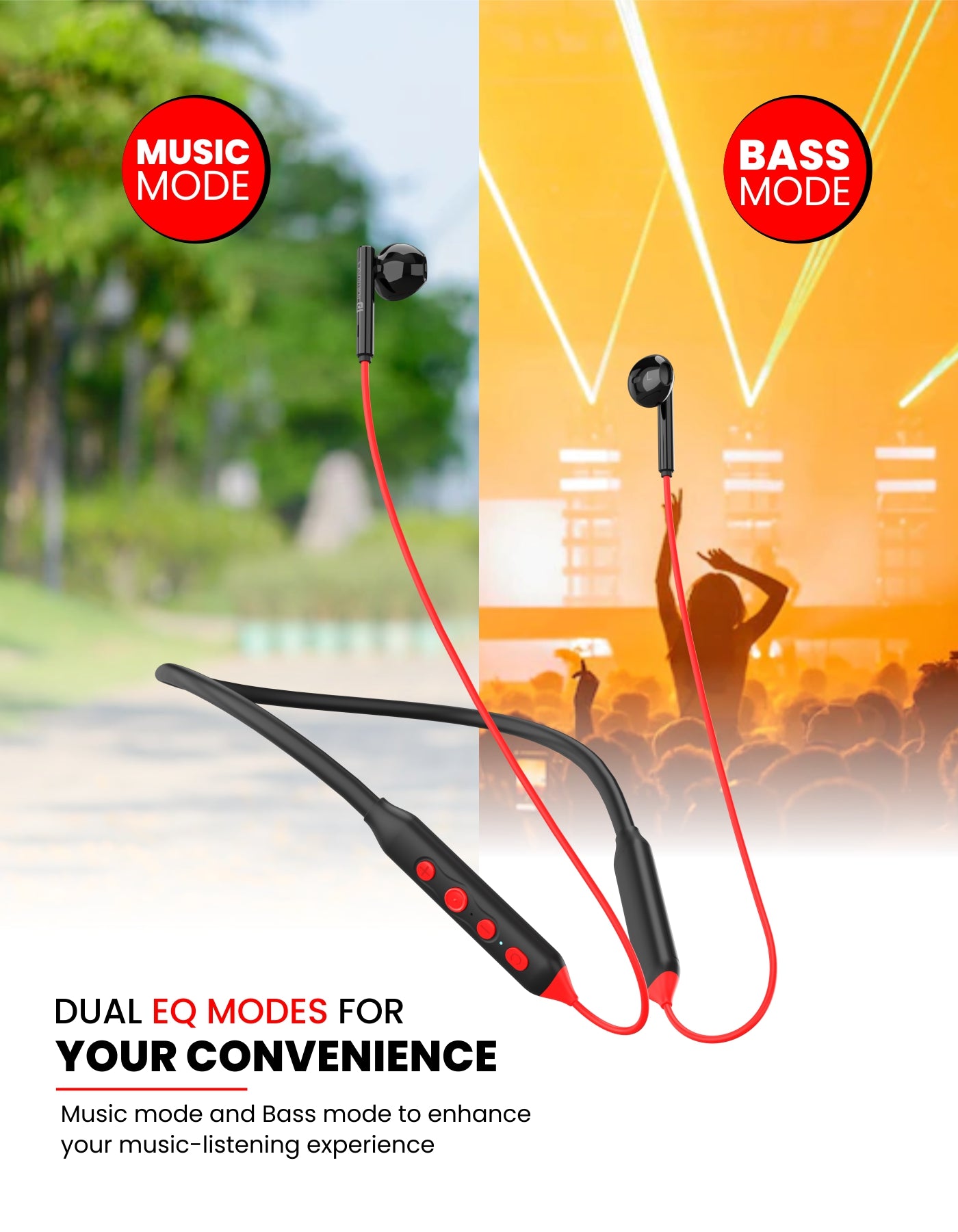 Portronics Harmonics Z5 neckband earphones 10min charge 3hr playback