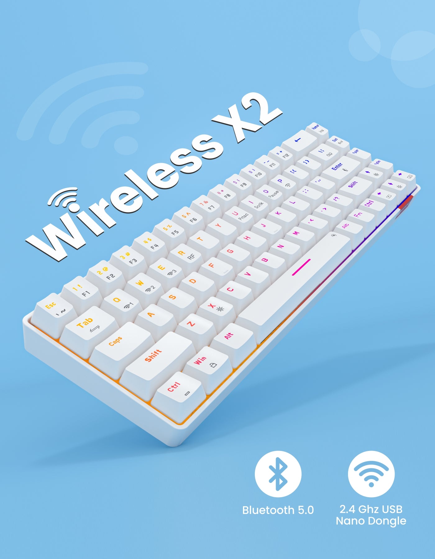 Portronics Hydra 10 Wireless Laptop Keyboard with Type C Charging