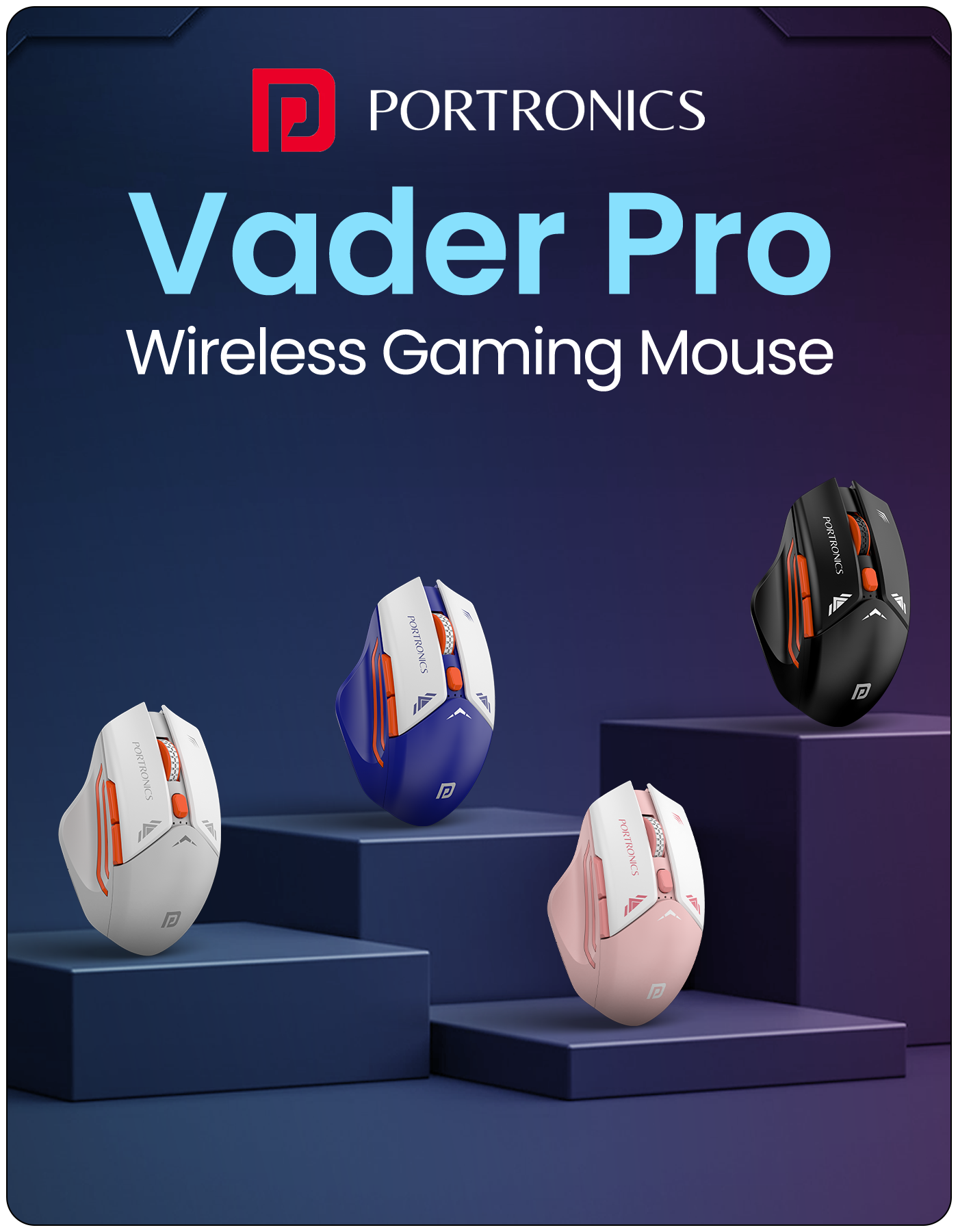 Portronics Vader pro Gaming Mouse for gamers With 6 Button Design fast connectivity| wireless mouse for laptop online