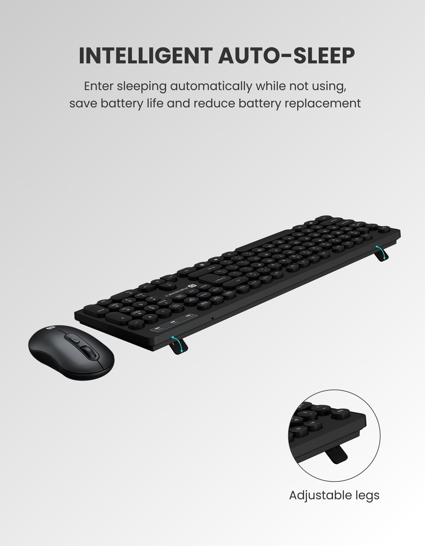 Portronics Key6 combo Wireless laptop Keyboard and  Mouse in slim design| Get your keyboard and mouse combo online under 2000